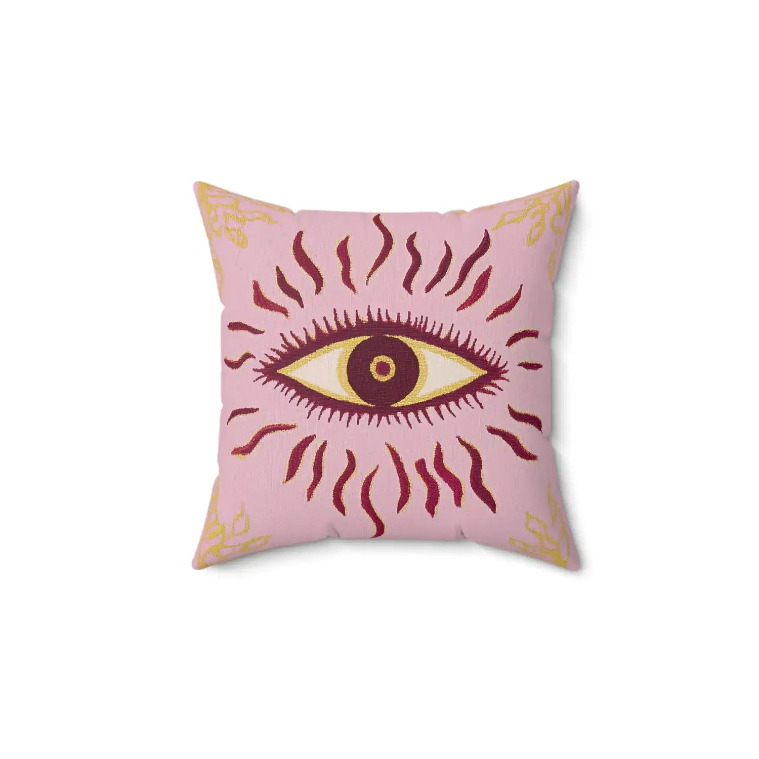 Golden Gaze Mystic Throw Pillow