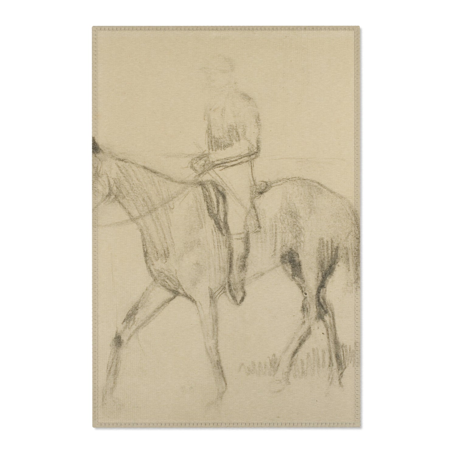 Horse and Rider - Hilaire Germain Edgar Degas Area Rug