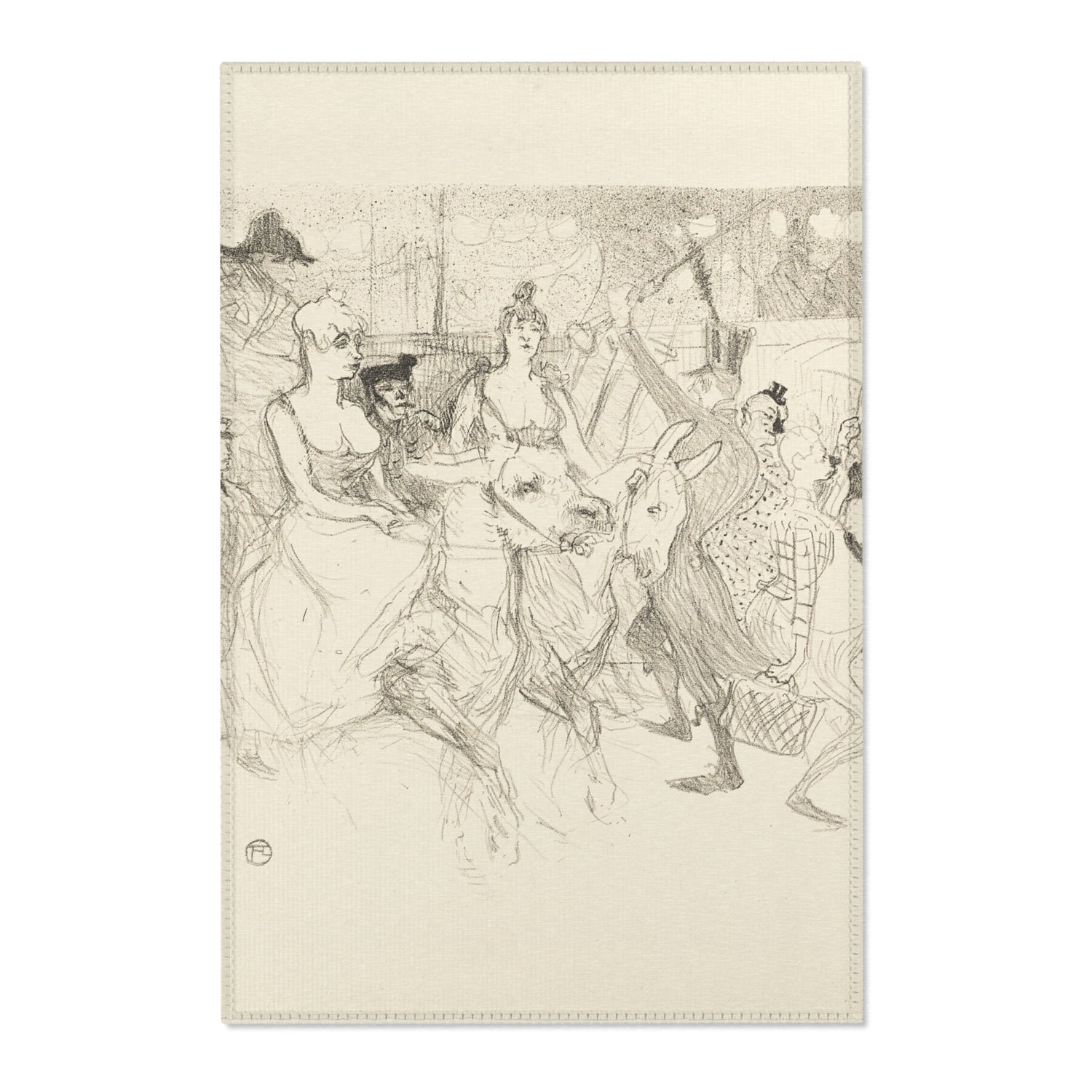 A Gala Evening at the Moulin Rouge - Henri de Toulouse-Lautrec Area Rug