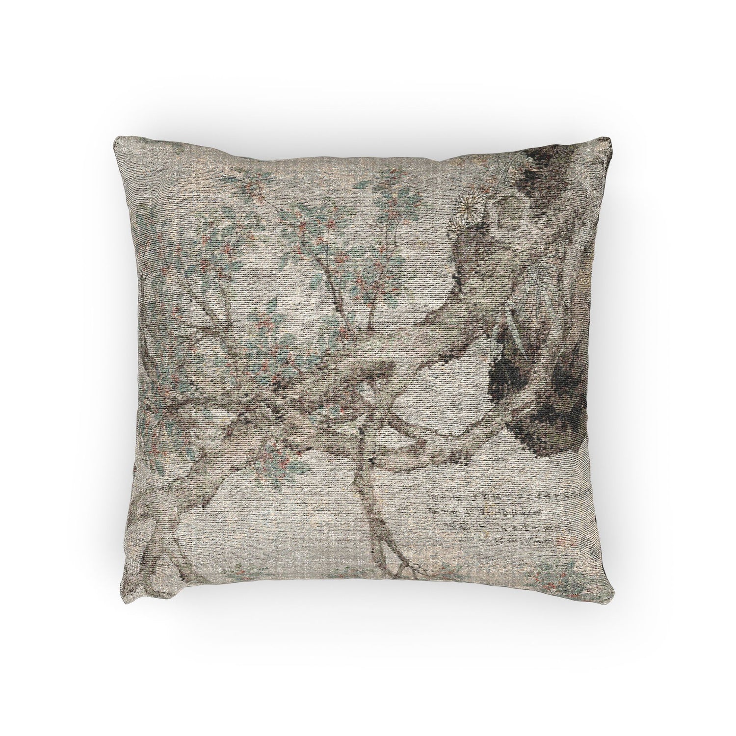 Yellow Chrysanthemums and Red Osmanthus Pillow