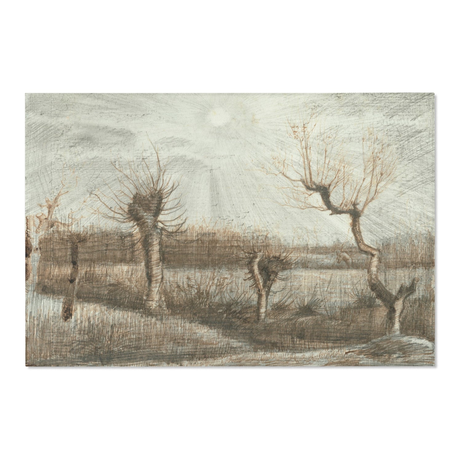 Pollards - Vincent van Gogh Area Rug