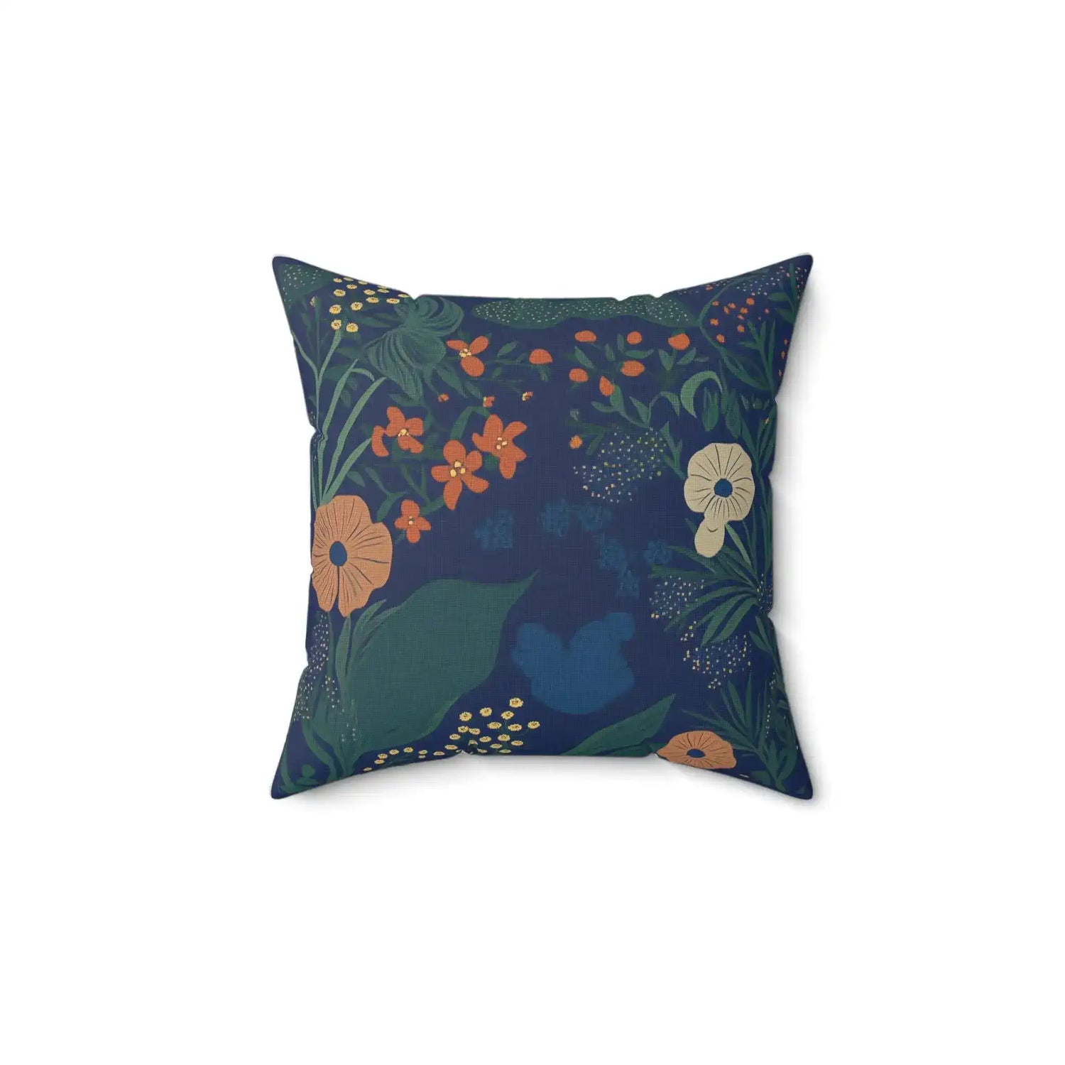 Midnight Garden Gaze Throw Pillow