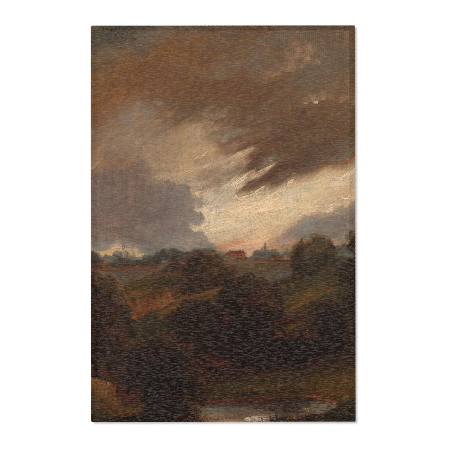 Hampstead, Stormy Sky - John Constable Area Rug