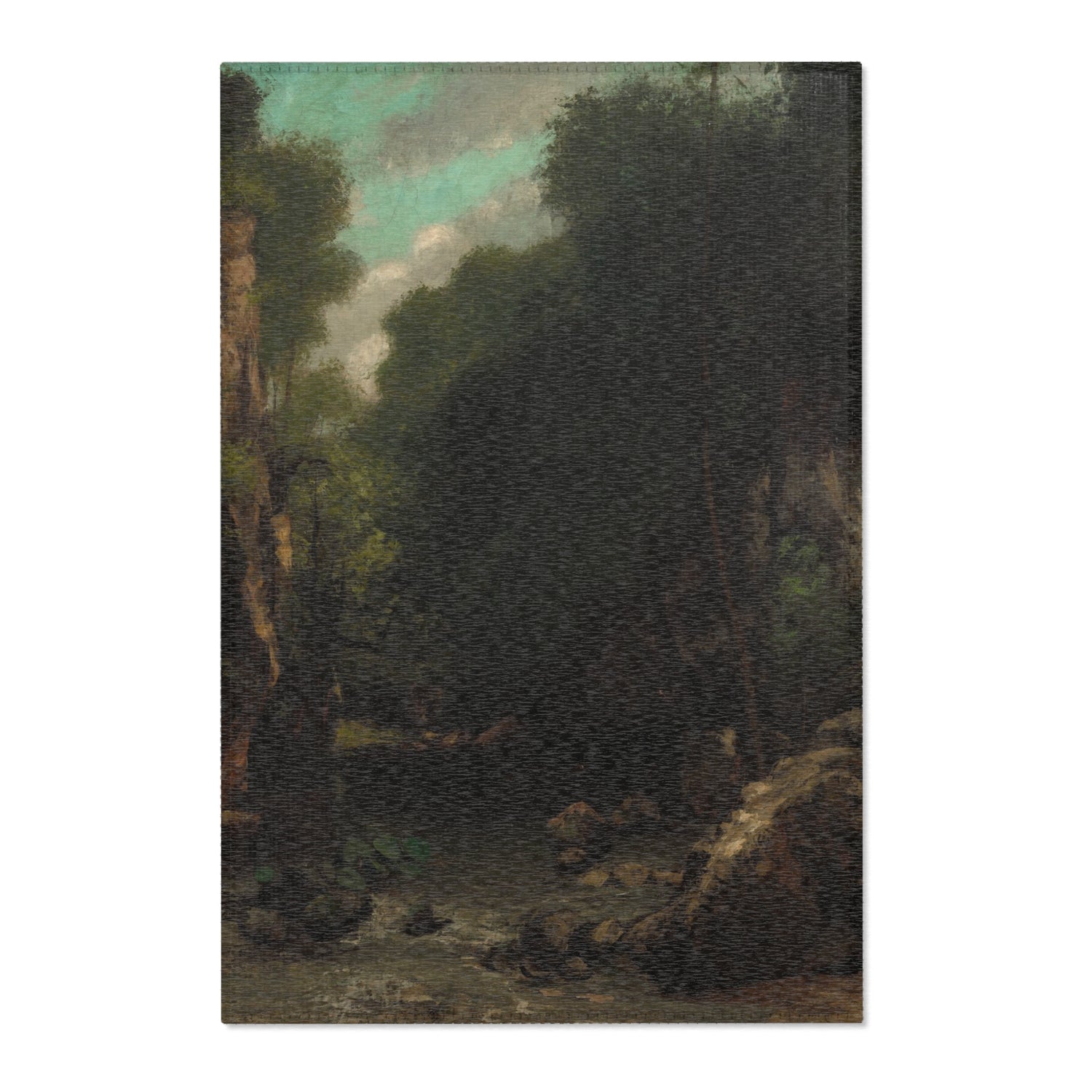 The Valley of Les Puits-Noir - Gustave Courbet Area Rug