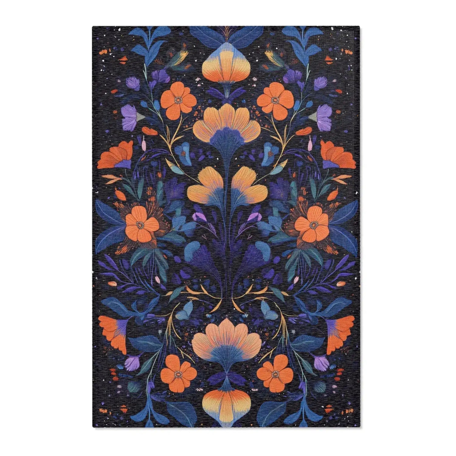 Botanical Bliss Floral Design Accent Rug