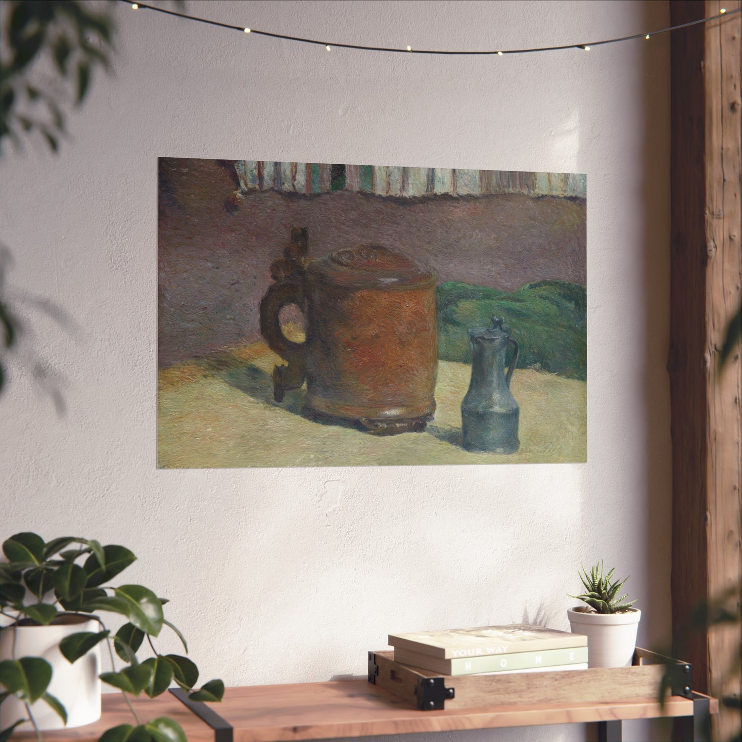 Still Life Wood Tankard and Metal Pitcher - Paul Gauguin Fine Art Poster