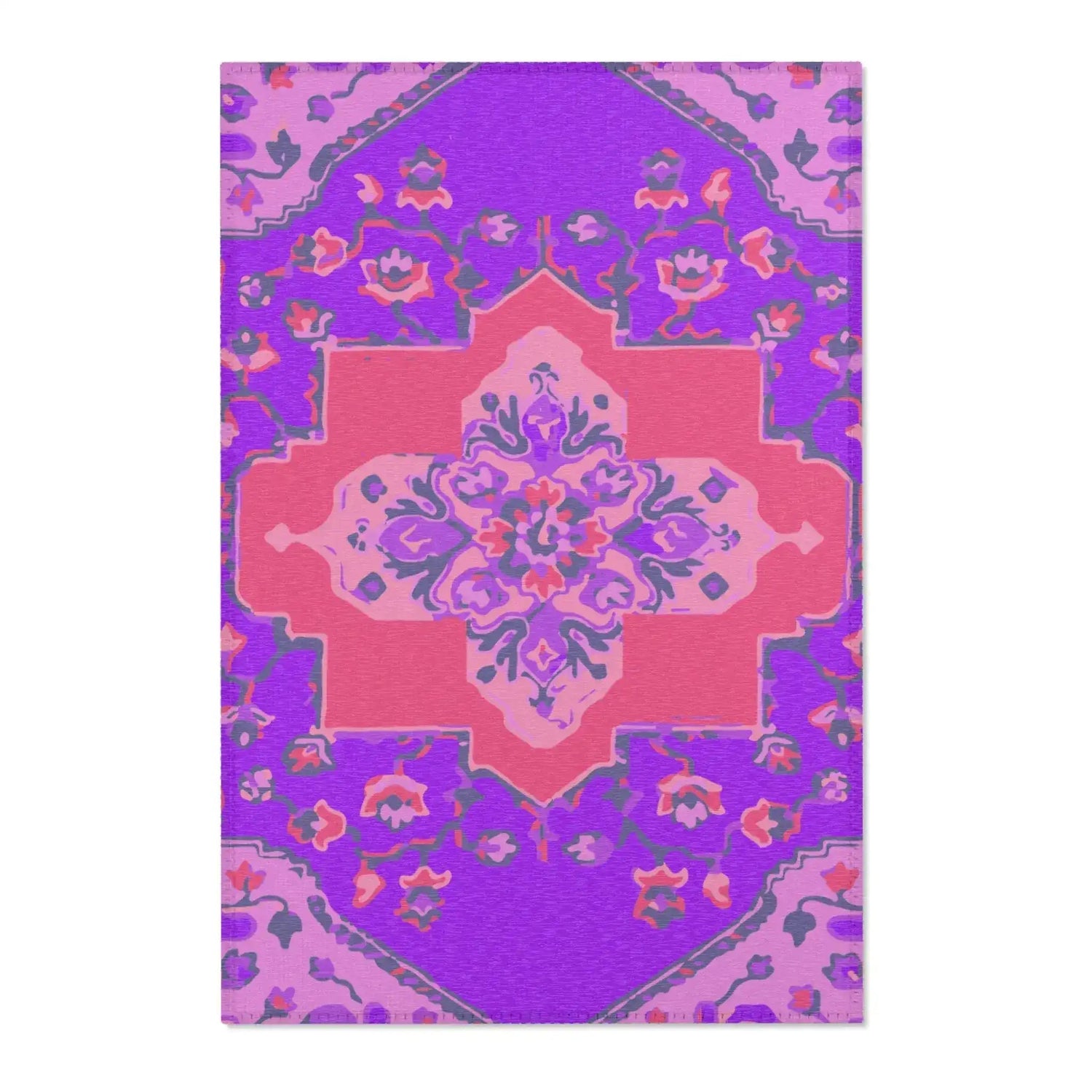 Electric Peony Accent Rug