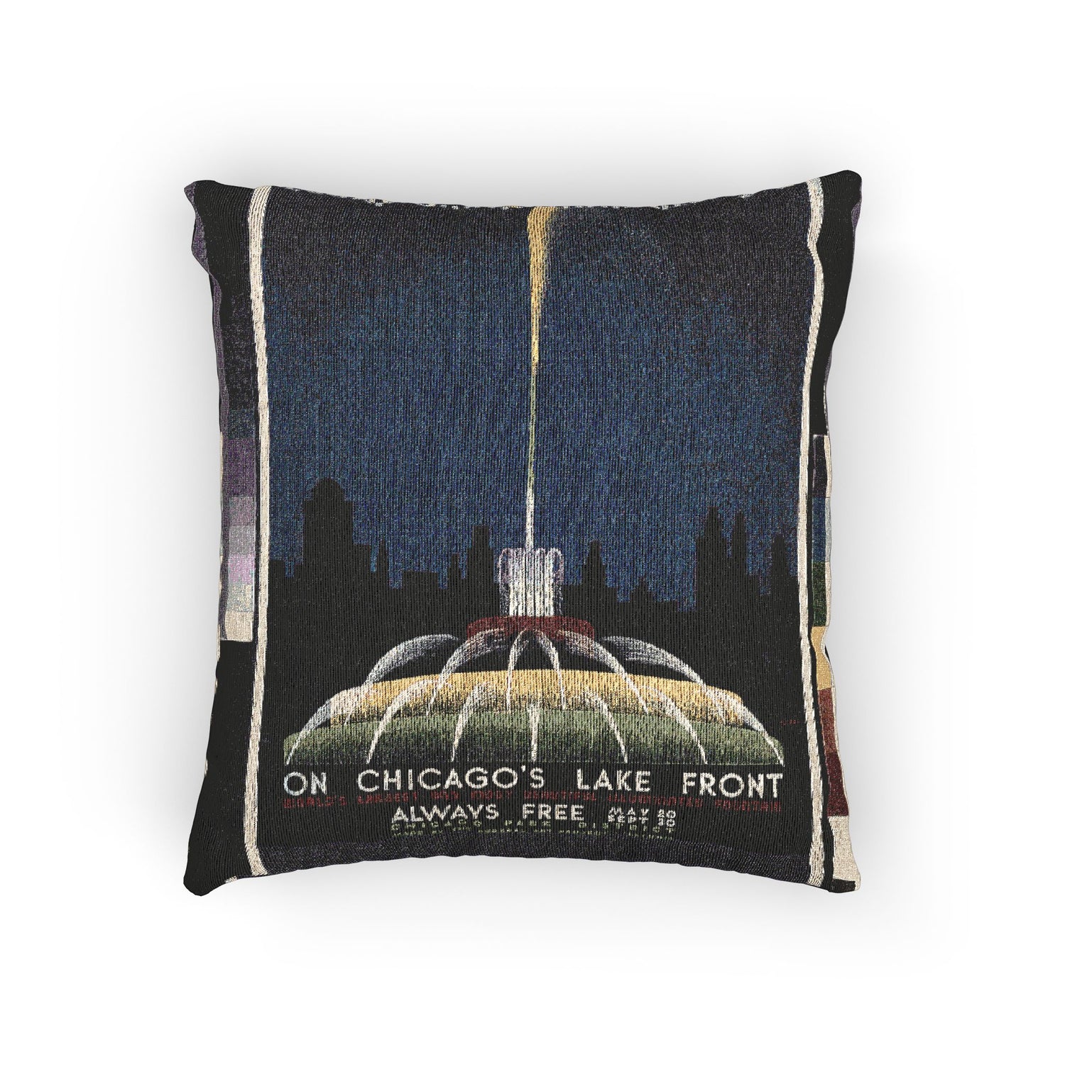 Buckingham Fountain Chicago Pillow