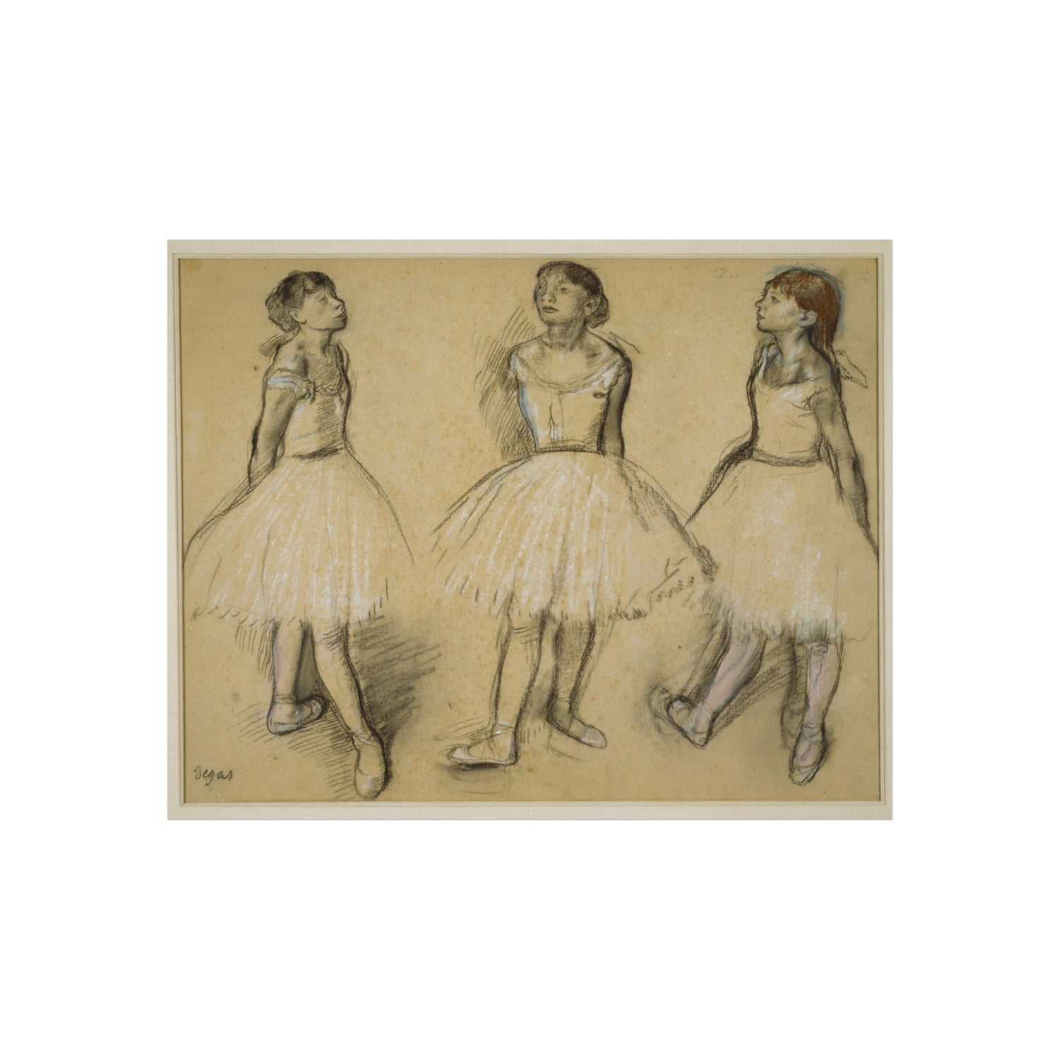 Hilaire Germain Edgar Degas - Three Studies of a Dancer in Fourth Position | Fine Art Poster