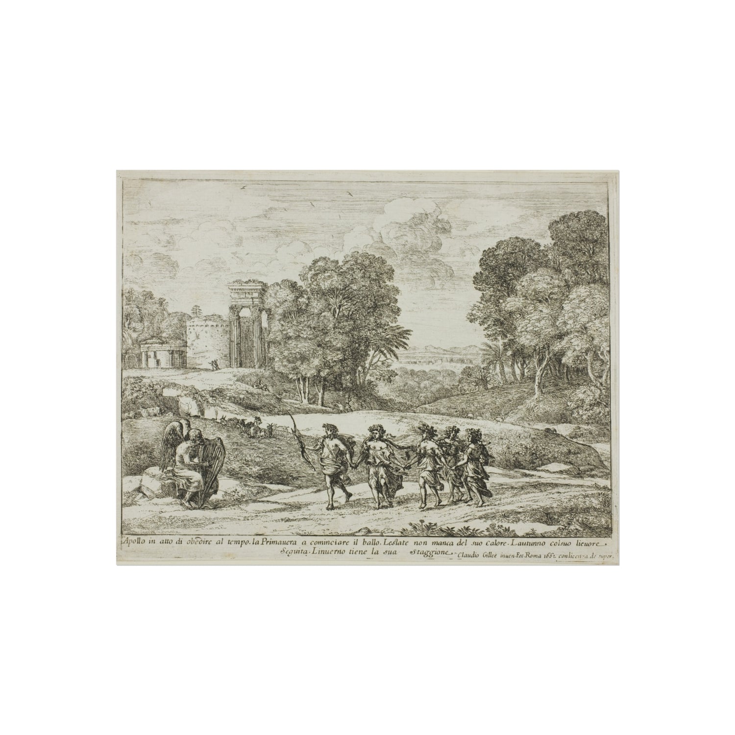 Time, Apollo and the Seasons - Claude Lorrain Fine Art Poster