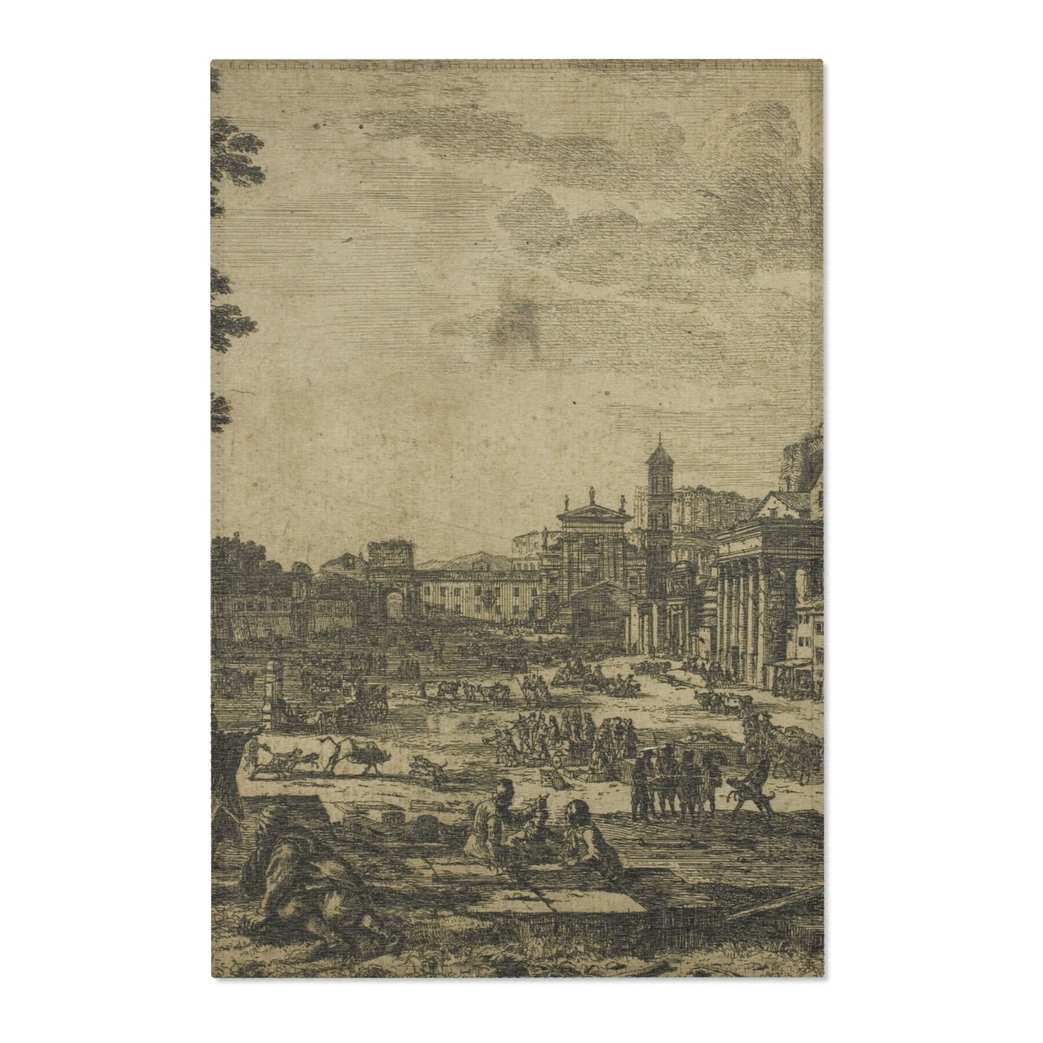 The Roman Forum - Claude Lorrain Area Rug