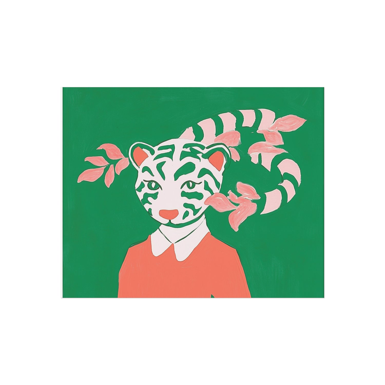 Whimsical Tiger Portrait Fine Art Poster