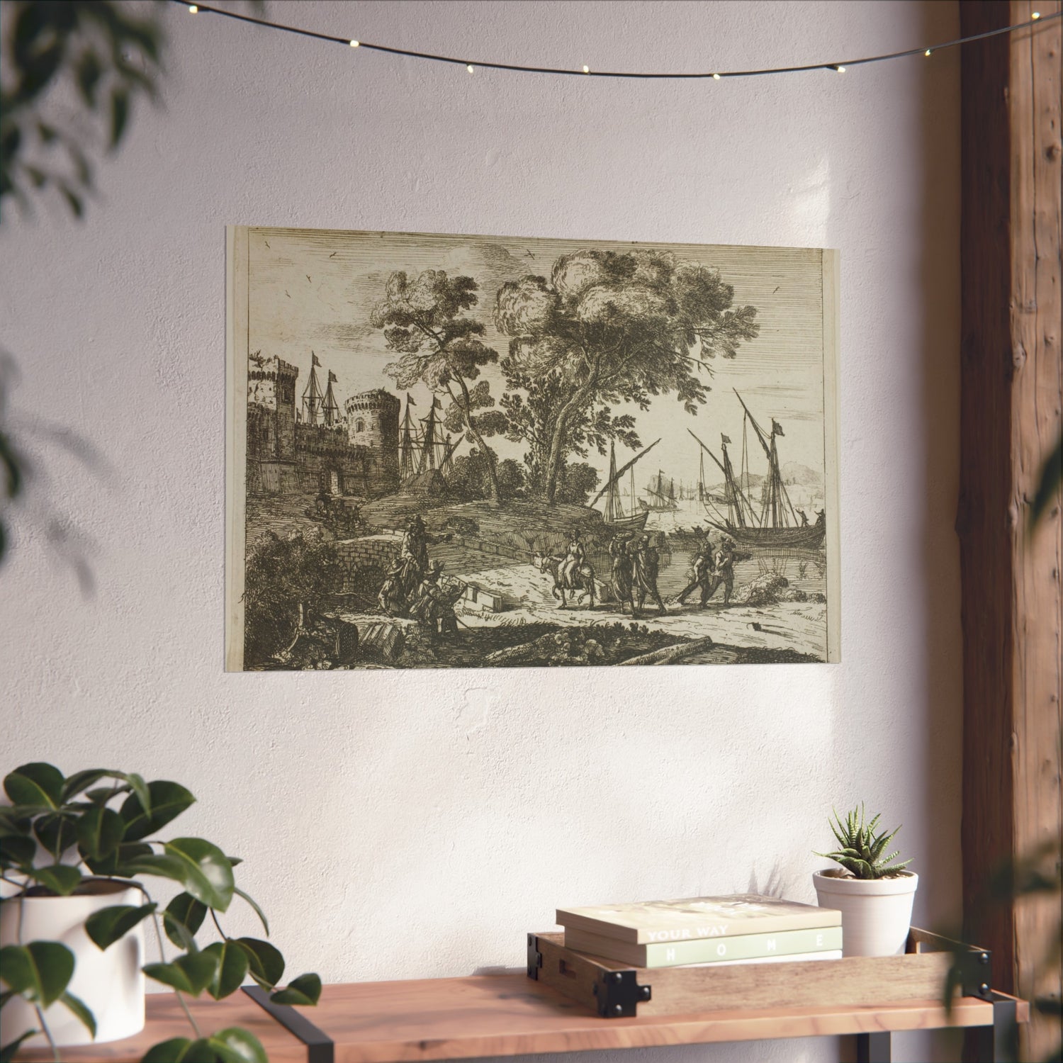 Coast Scene with an Artist Drawing - Claude Lorrain Fine Art Poster