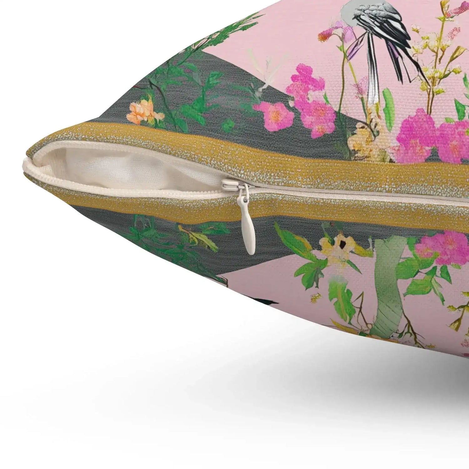 Blossom Moon Aviary Throw Pillow