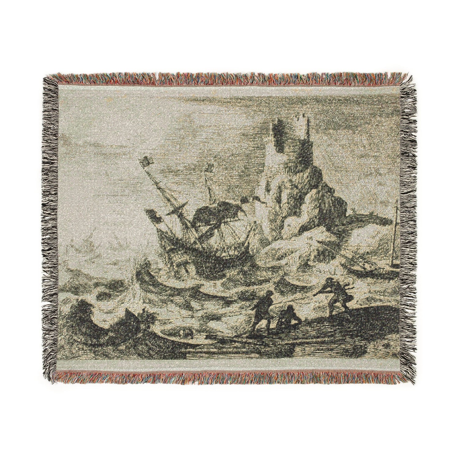 The Shipwreck - Claude Lorrain Tapestry Blanket