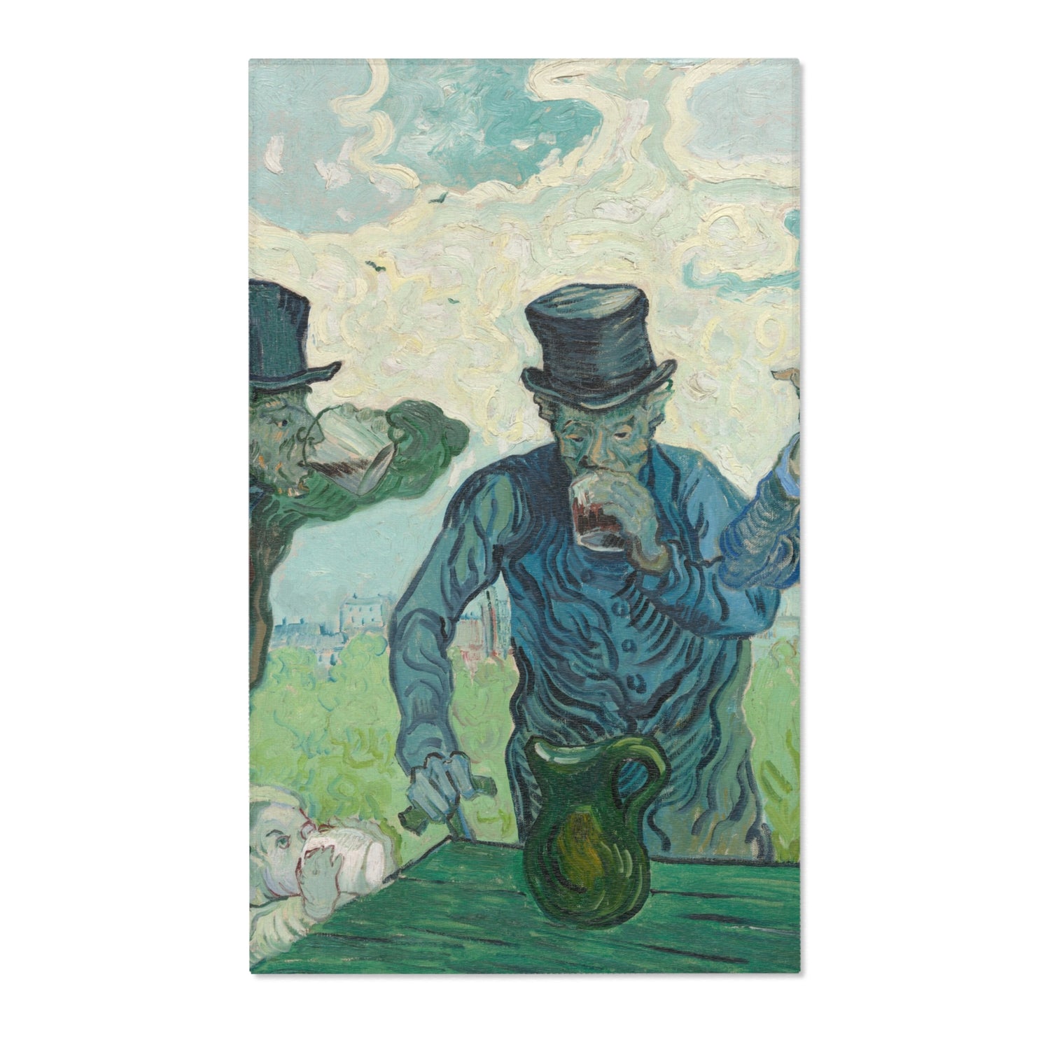 The Drinkers - Vincent van Gogh Area Rug