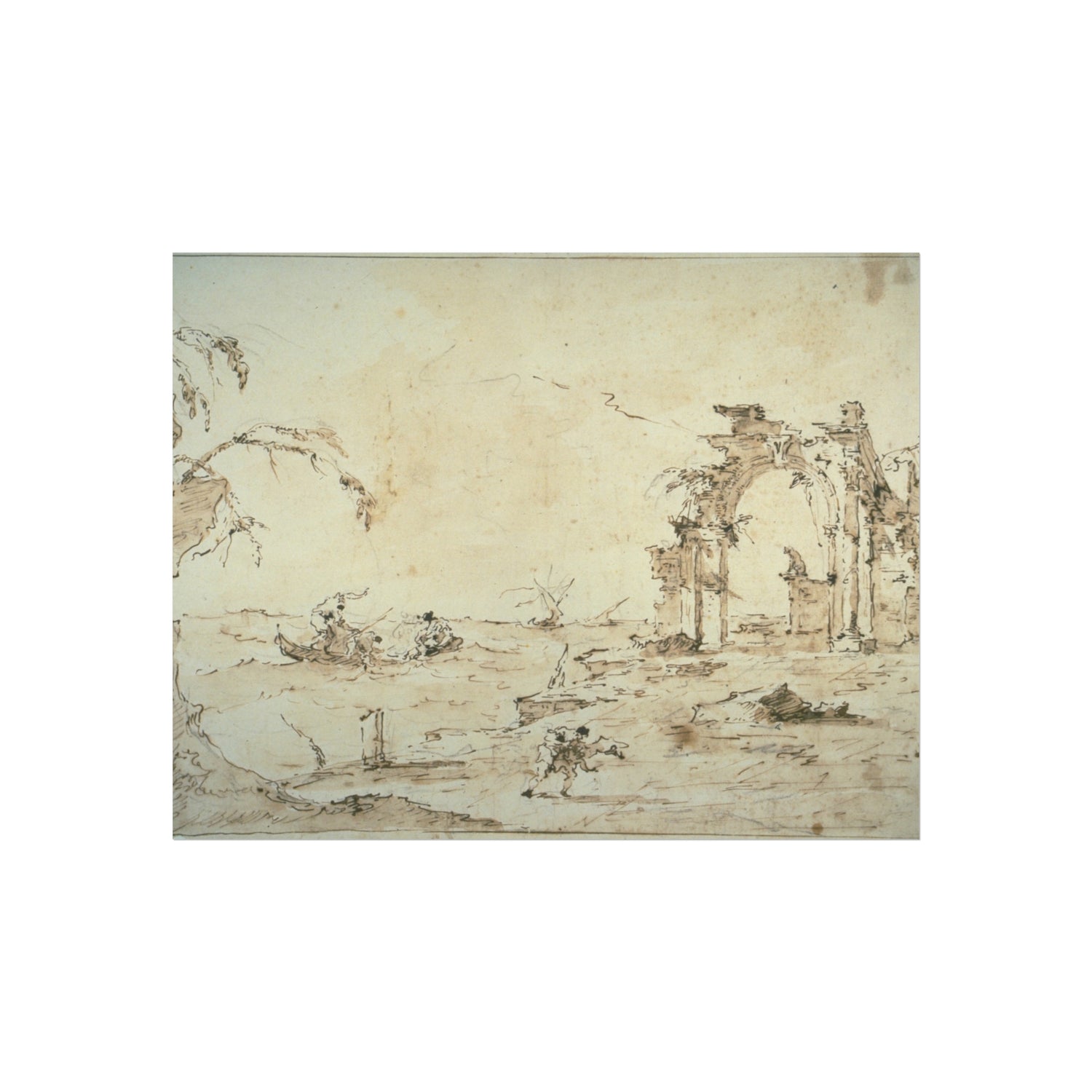 Capriccio with a Squall on the Lagoon - Francesco Guardi Fine Art Poster