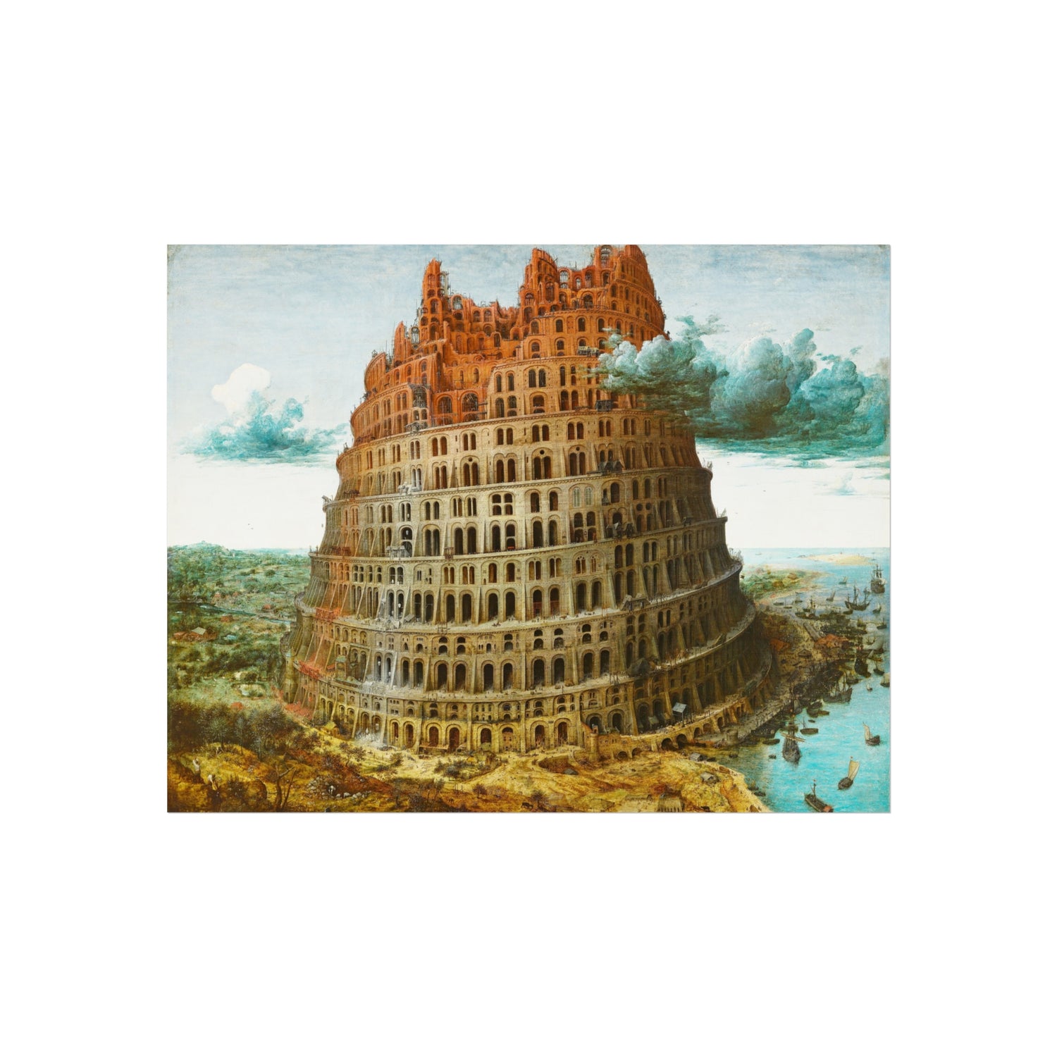 Pieter Bruegel the Elder - The Tower of Babel (Rotterdam) - Google Art Project - edited | Fine Art Poster