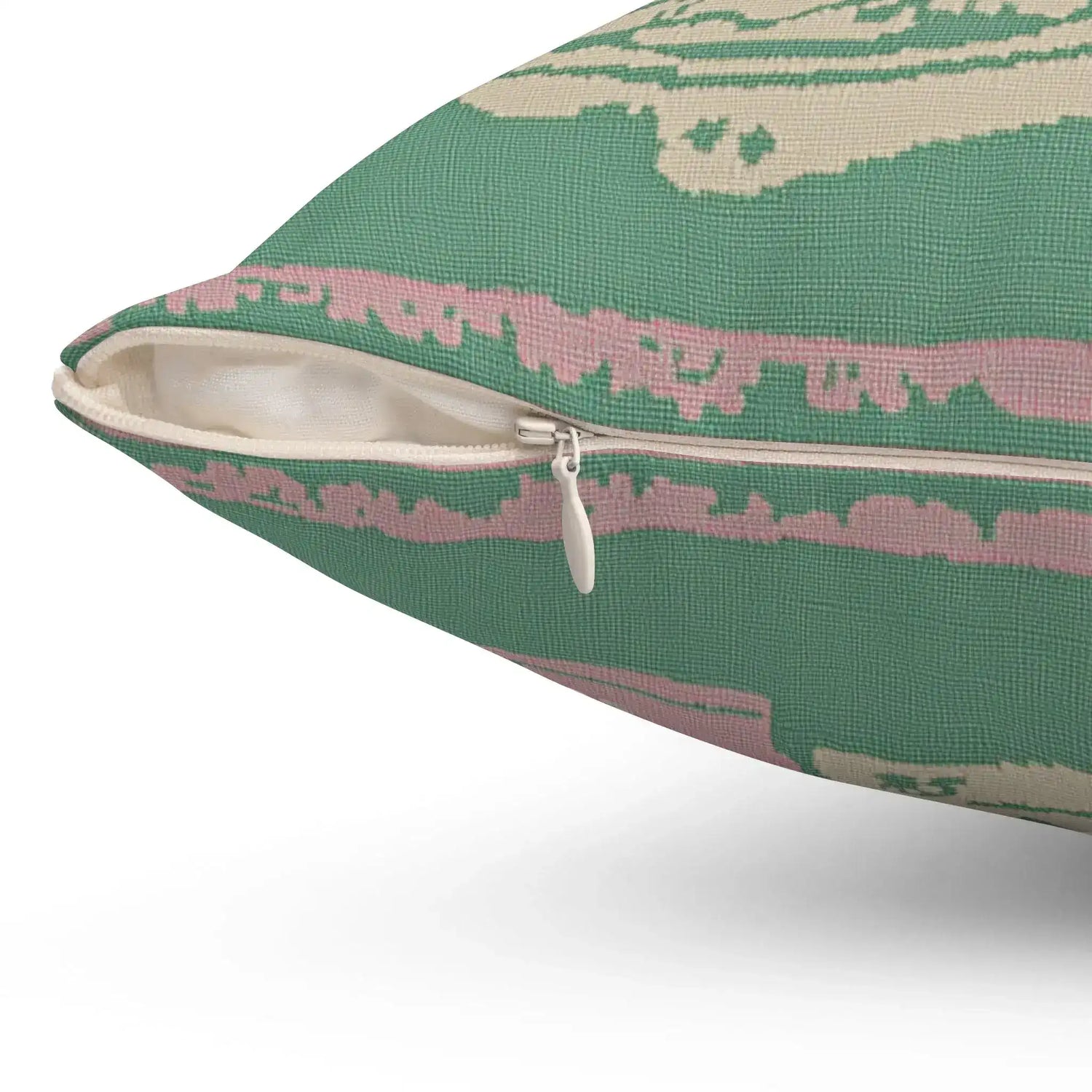 Vintage Rose Vase Throw Pillow