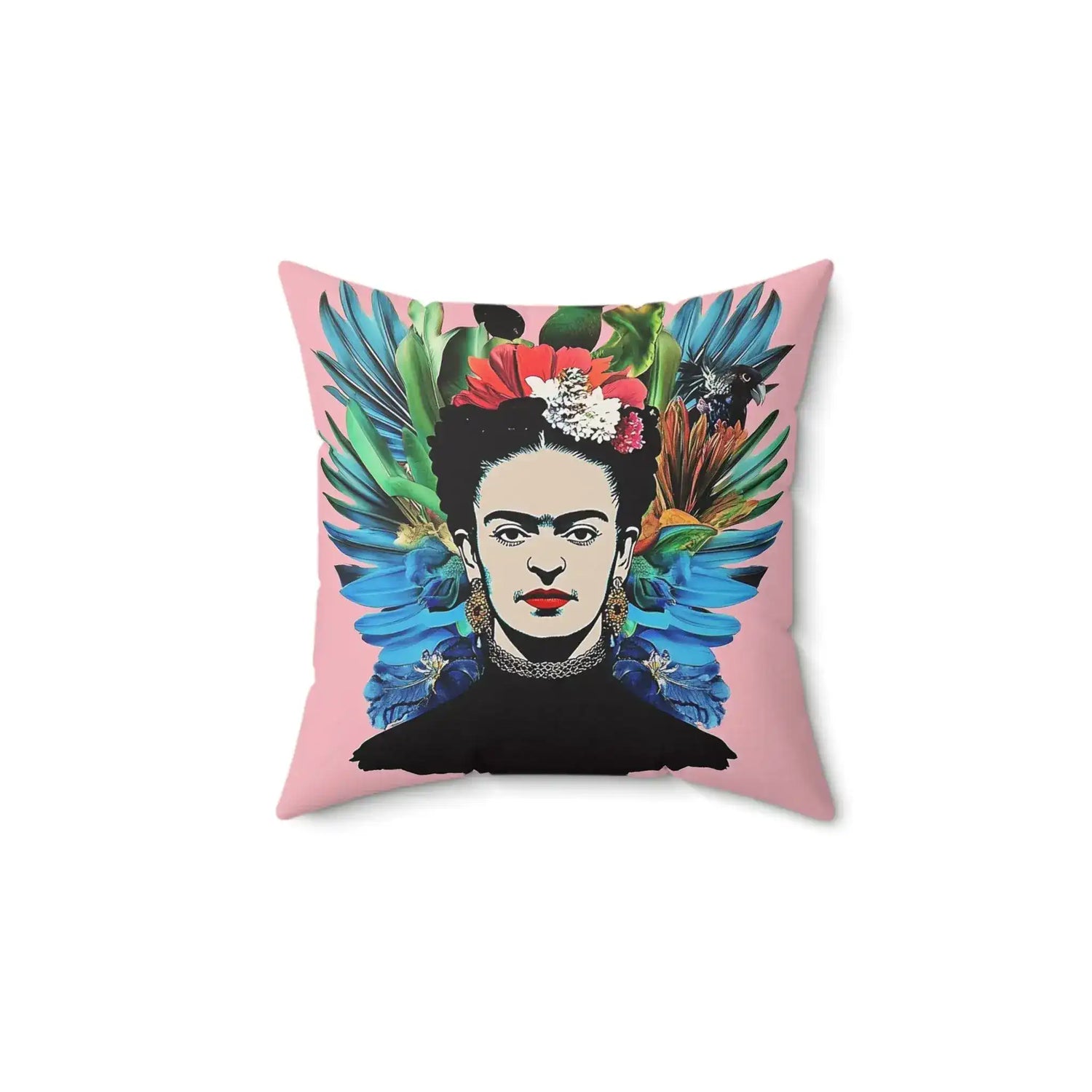 Frida Floral Pop Art Throw Pillow