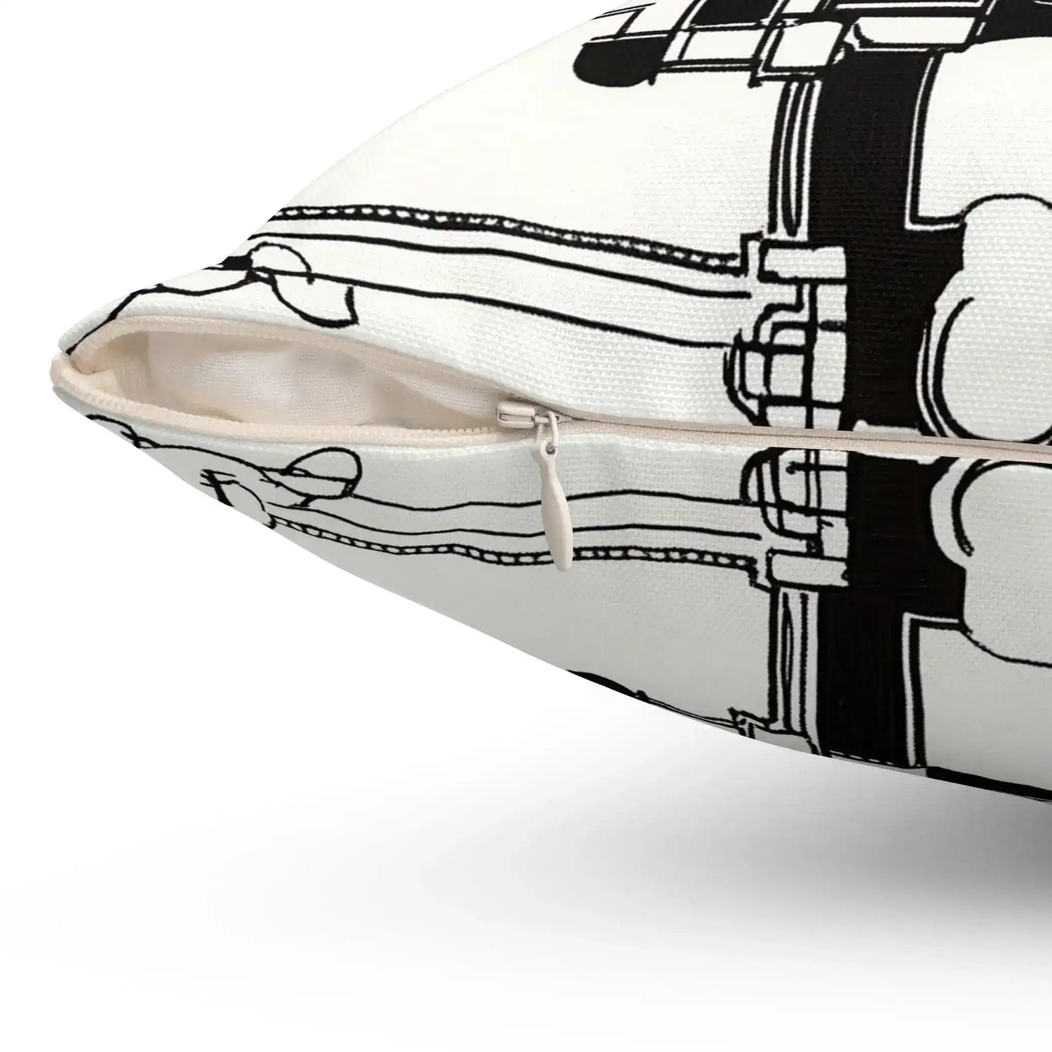 Cathedral Core Blueprint Throw Pillow