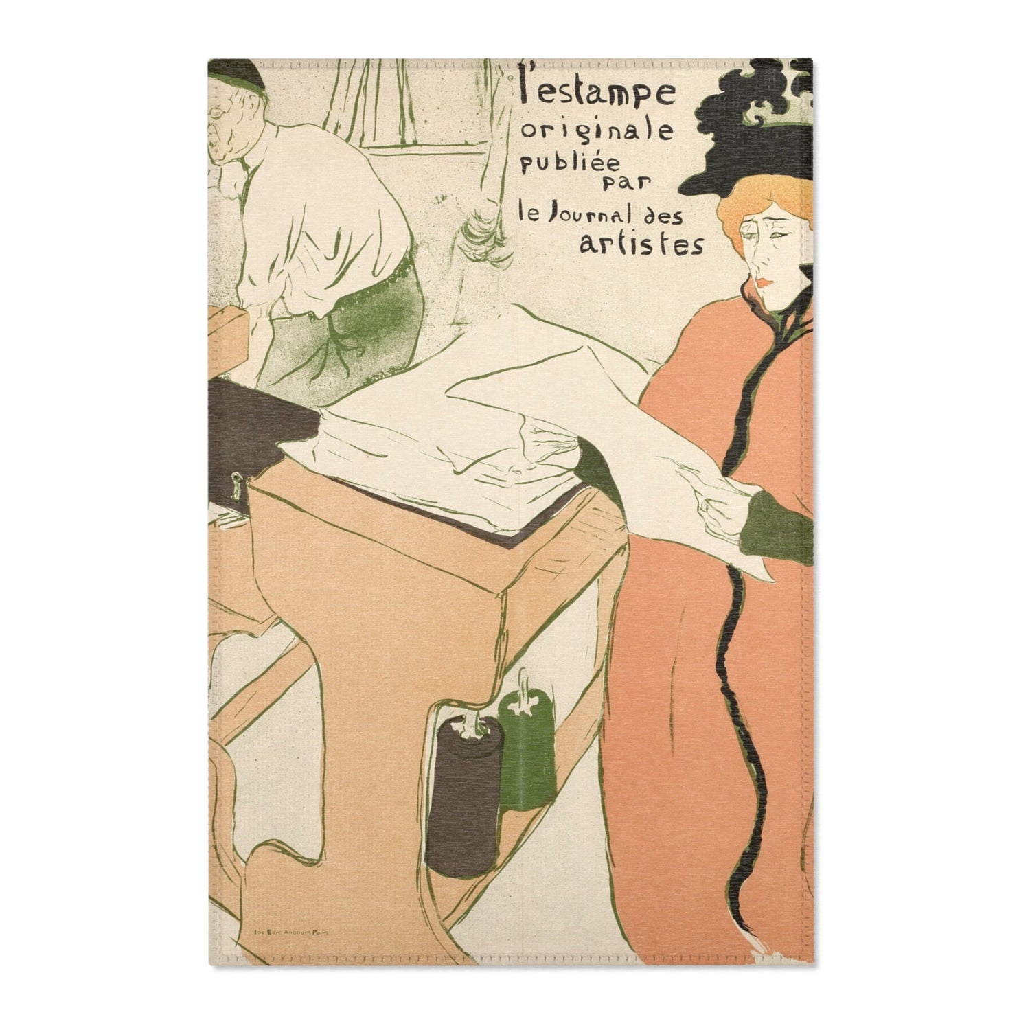 Cover for the First Album of L'Estampe Originale - Henri de Toulouse-Lautrec Area Rug