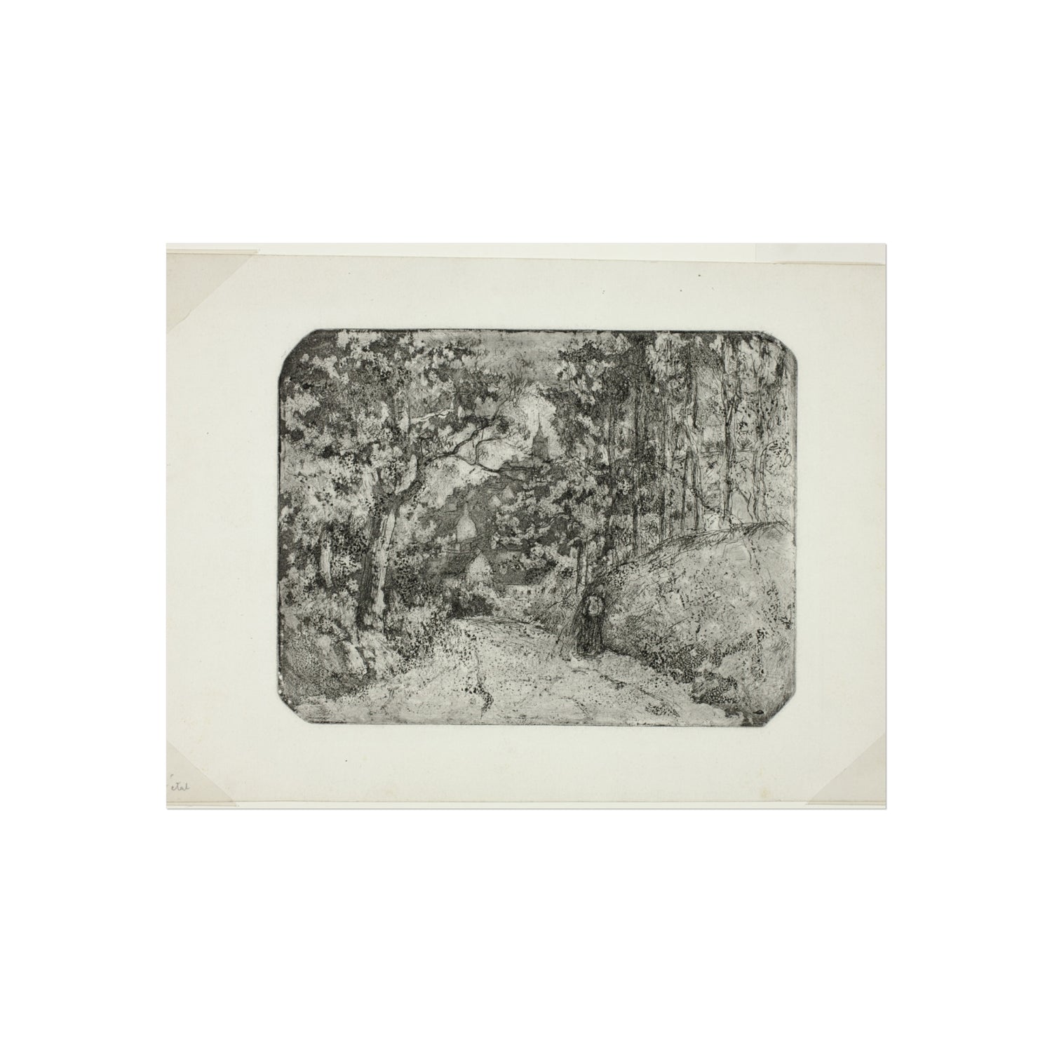 Camille Pissarro - Wooded Lane at Pontoise | Fine Art Poster