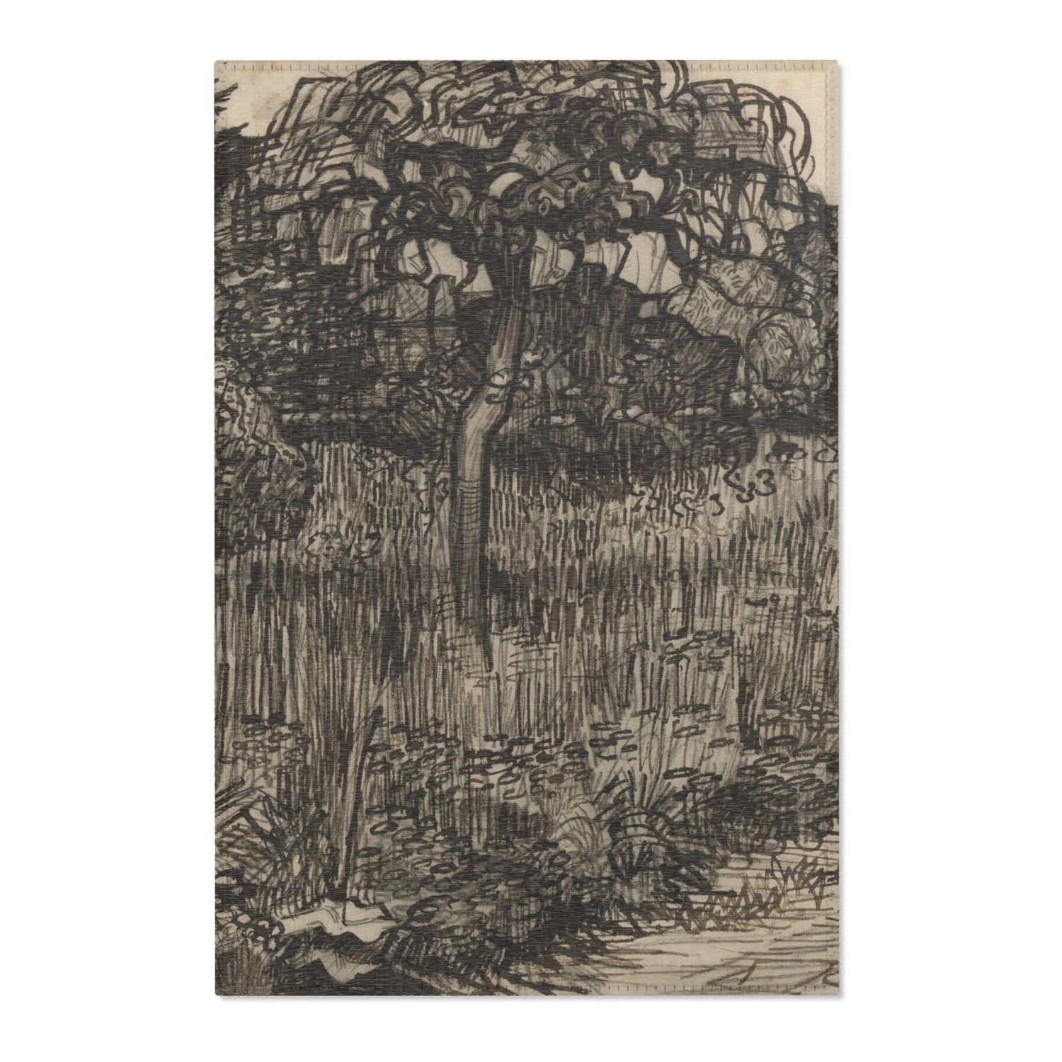Weeping Tree - Vincent van Gogh Area Rug