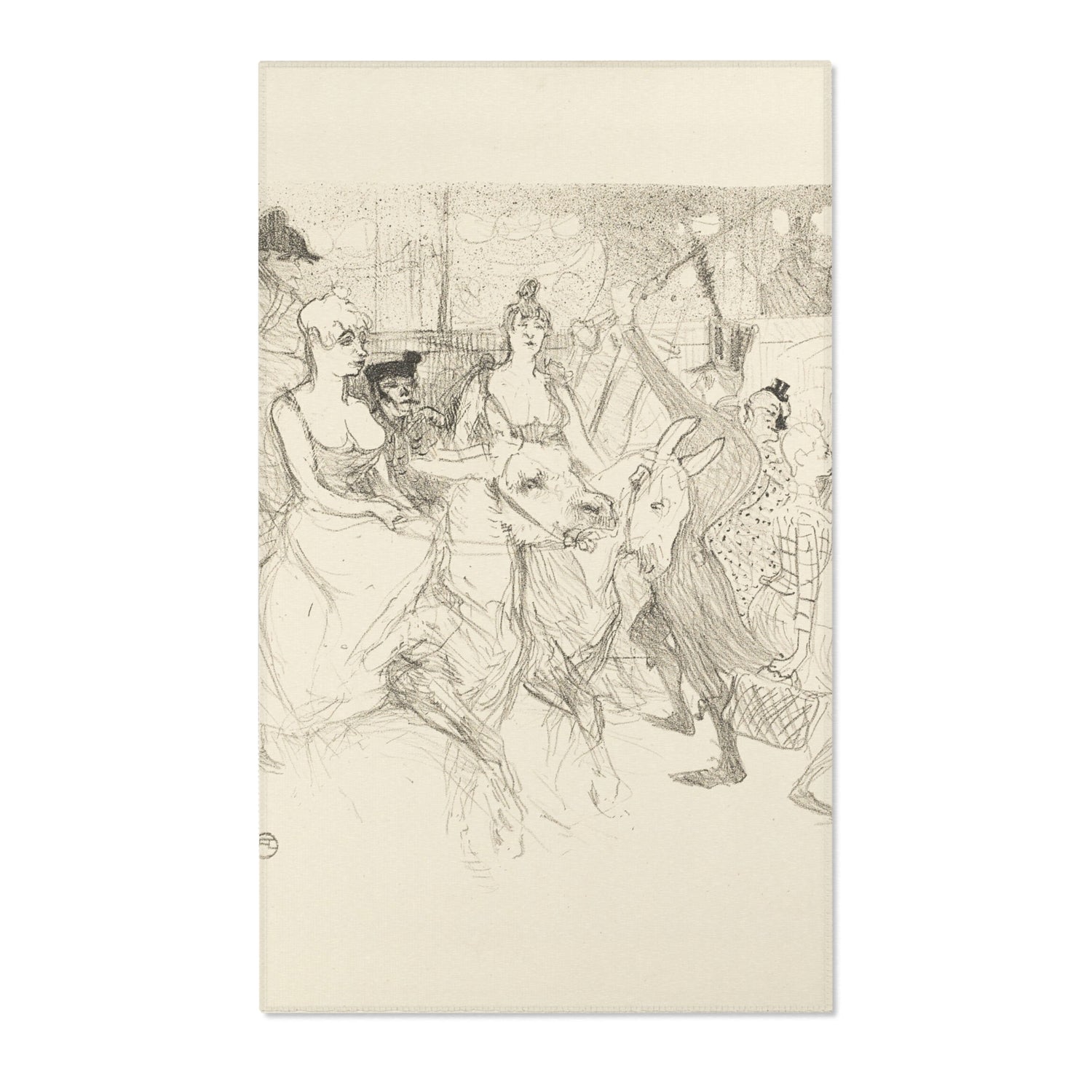 A Gala Evening at the Moulin Rouge - Henri de Toulouse-Lautrec Area Rug