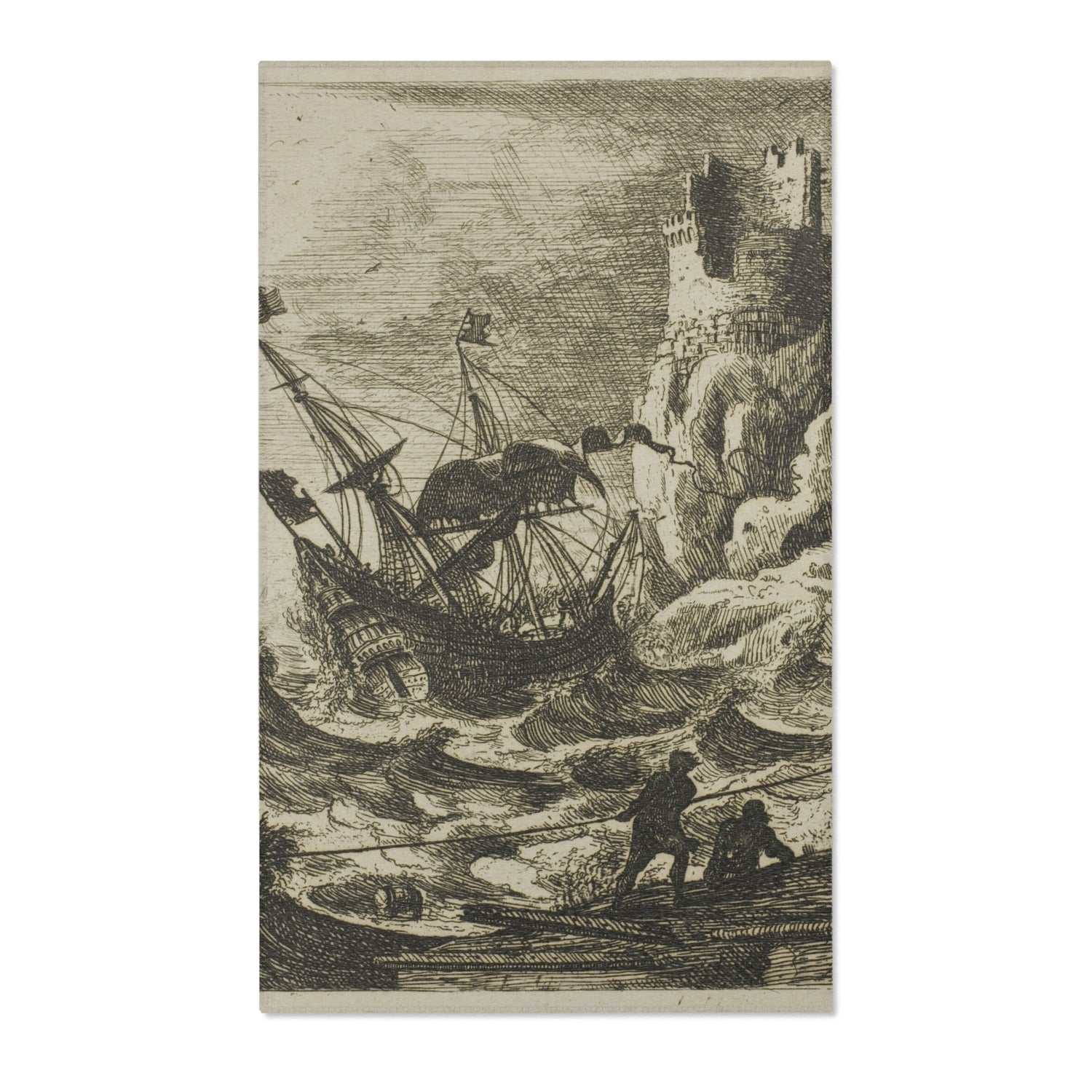 The Shipwreck - Claude Lorrain Area Rug