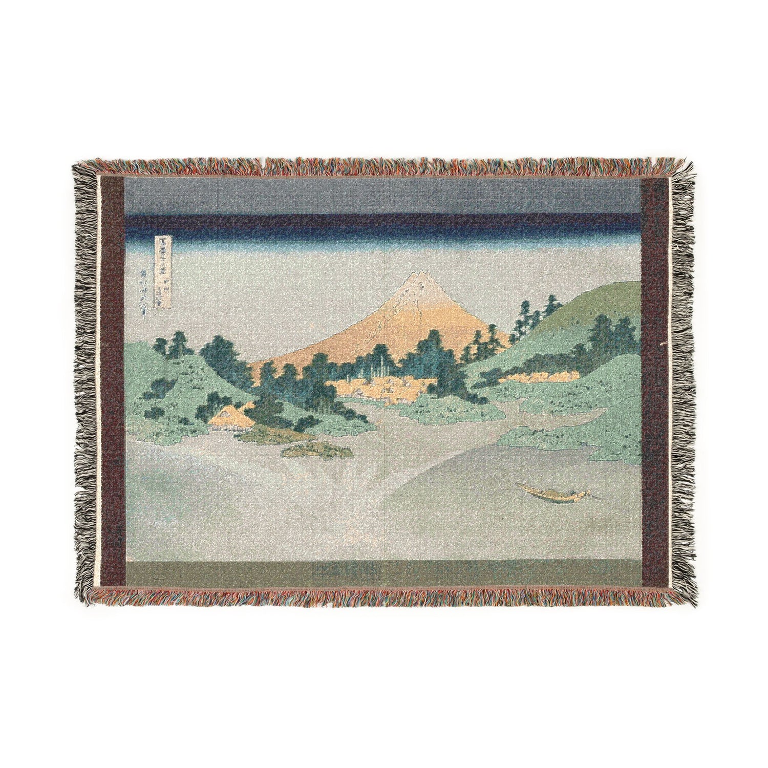 Reflection of Fuji Lake Misaka - Katsushika Hokusai Tapestry Blanket