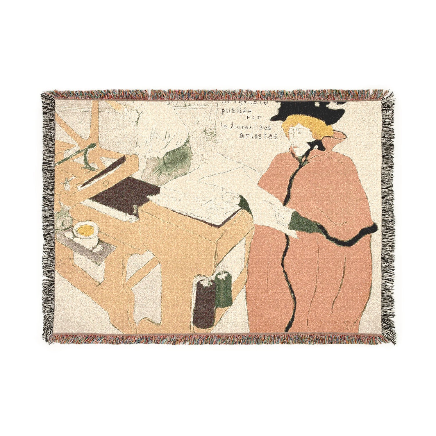 Cover for the First Album of L'Estampe Originale - Henri de Toulouse-Lautrec Tapestry Blanket