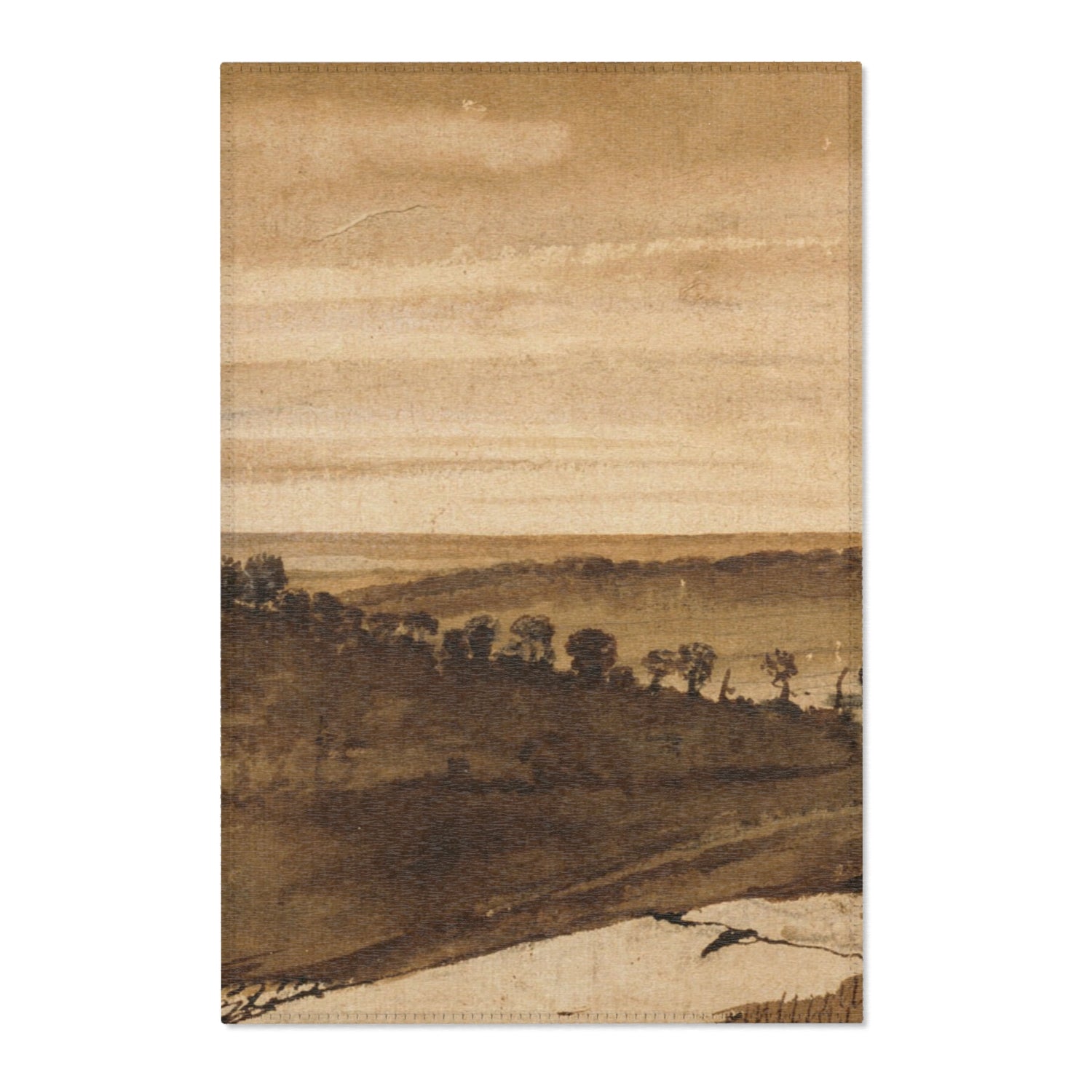 Panorama from the Sasso - Claude Lorrain Area Rug
