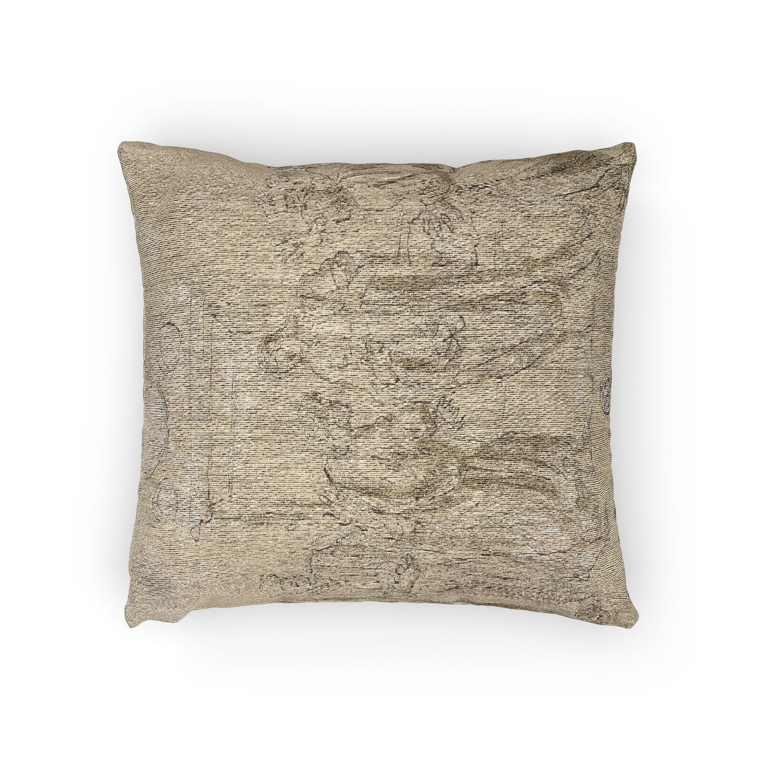Style of Nicolas Poussin - The Incredulity of Saint Thomas (recto); Sketches of Figures (verso) | Woven Pillow