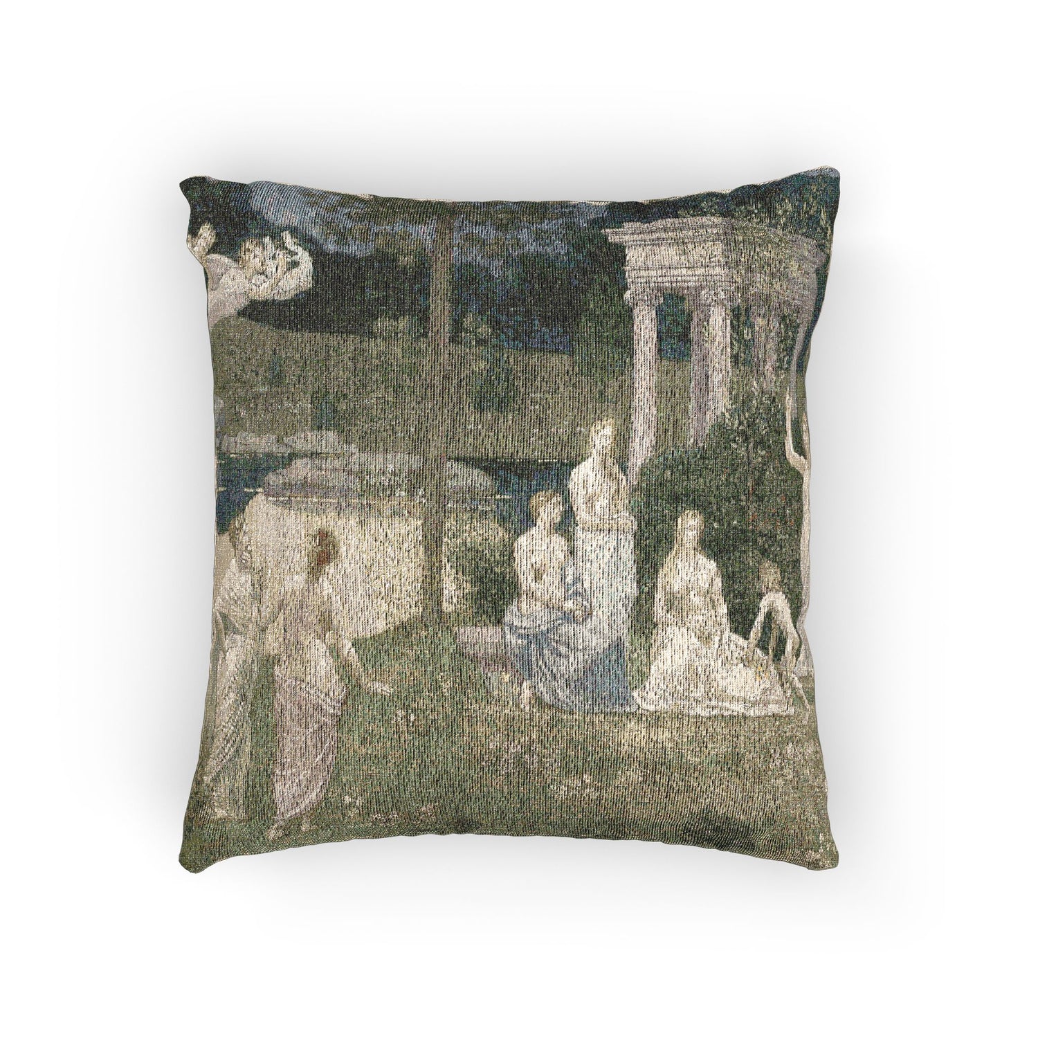 Pierre Puvis de Chavannes - The Sacred Grove, Beloved of the Arts and the Muses | Woven Pillow