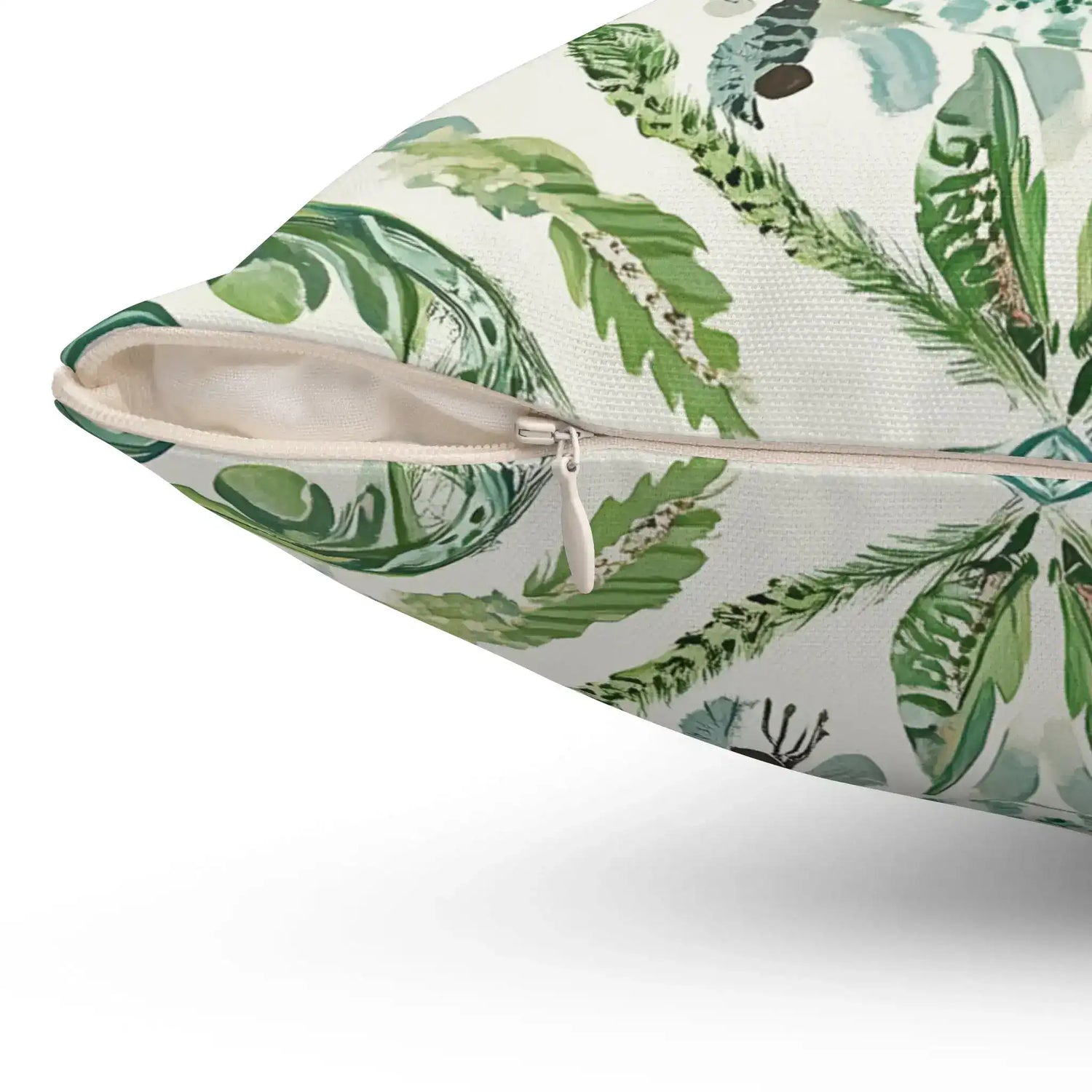 Tropical Oasis Palm Throw Pillow
