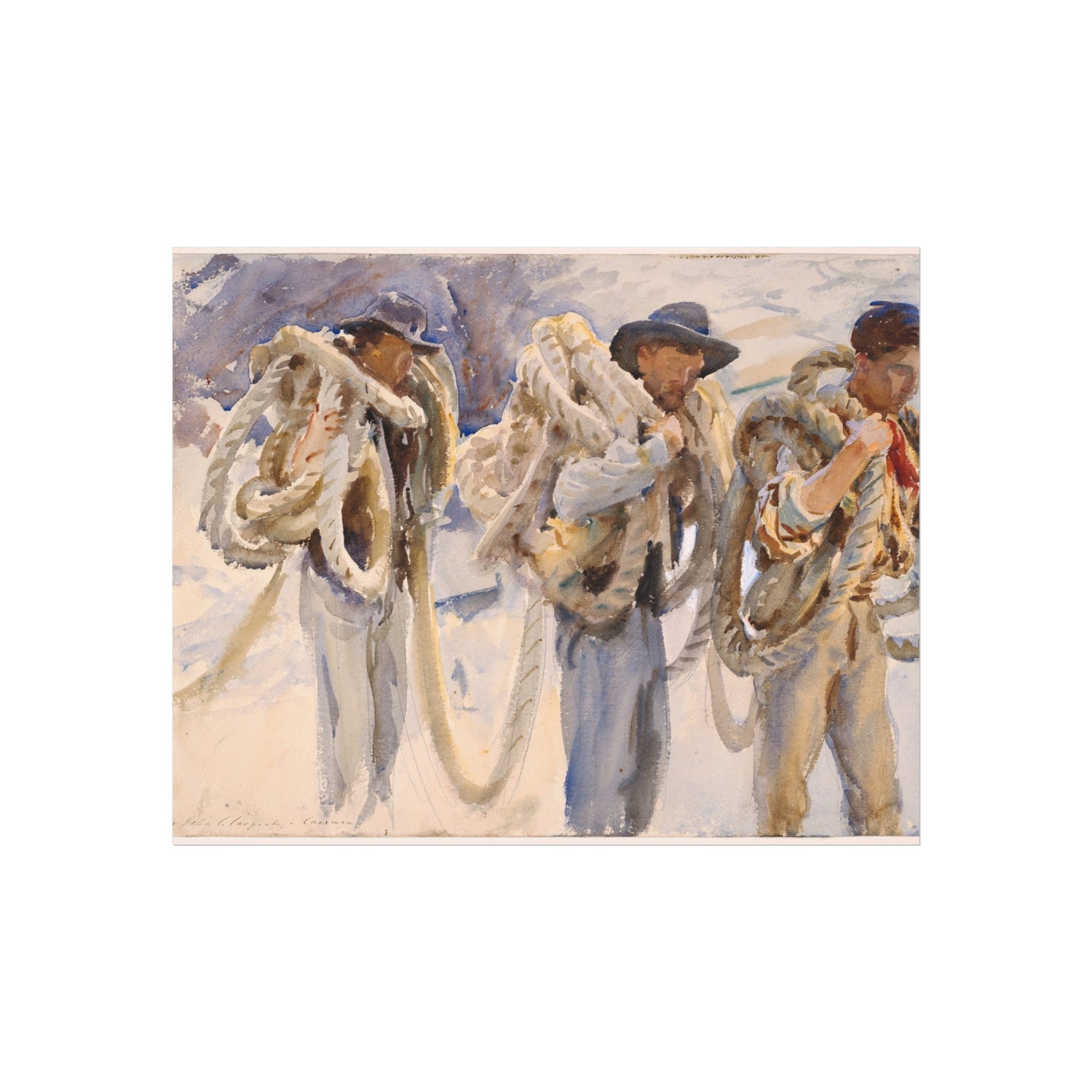 John Singer Sargent - Workmen at Carrara | Fine Art Poster