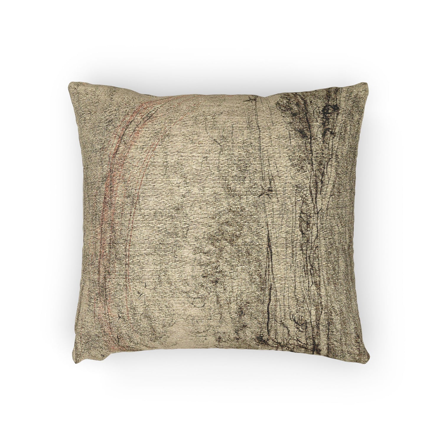 Charles François Daubigny - Landscape with a Rainbow | Woven Pillow