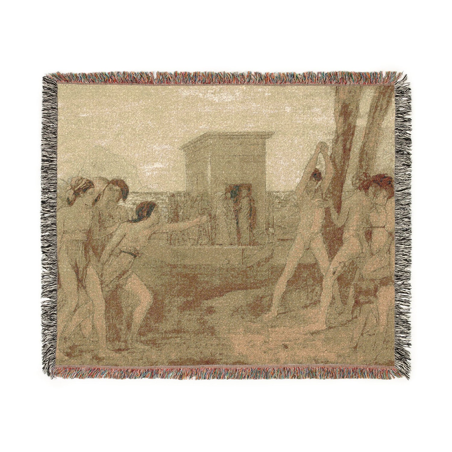 Young Spartan Girls Challenging Boys - Hilaire Germain Edgar Degas Tapestry Blanket