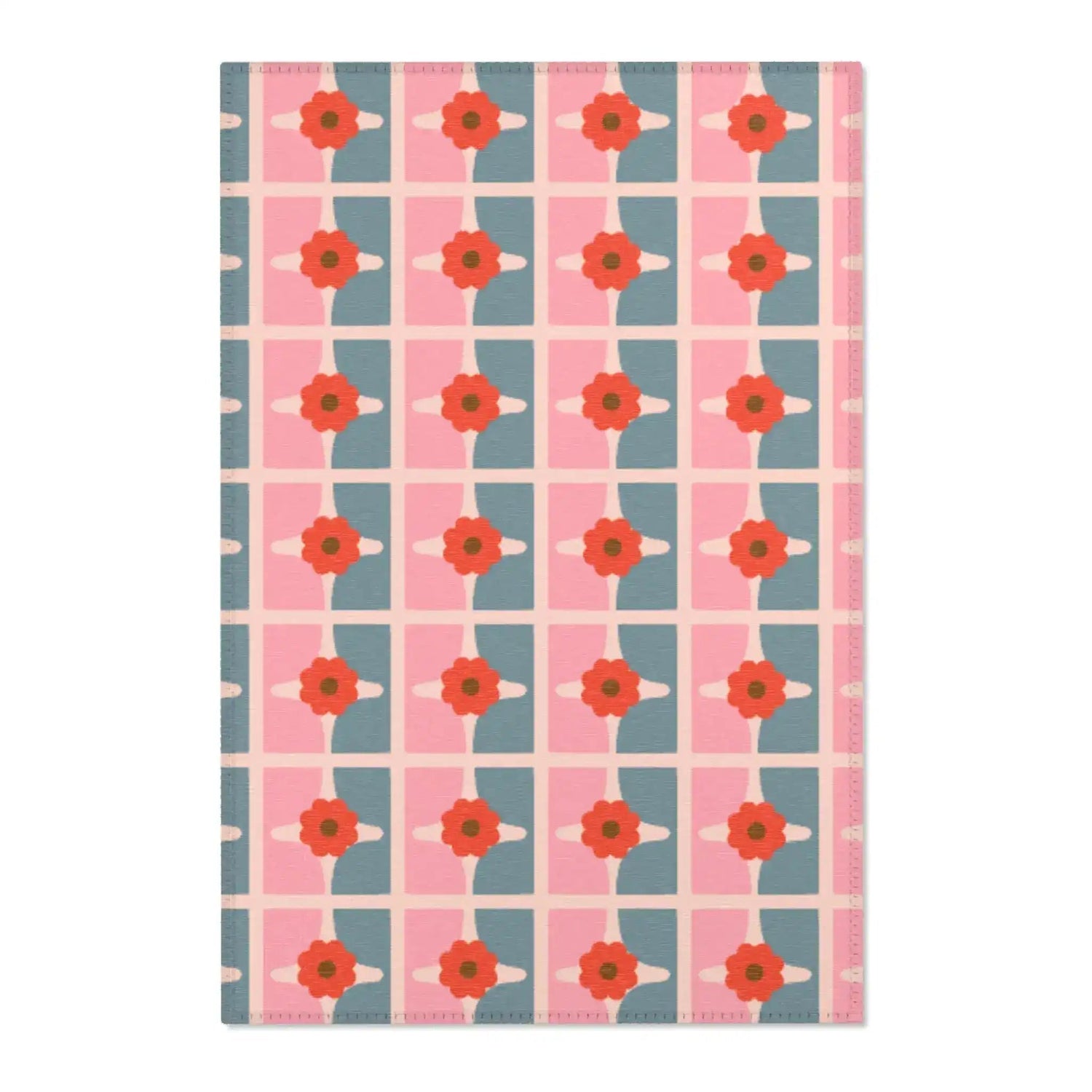 Petal Pixel Bloom Accent Rug