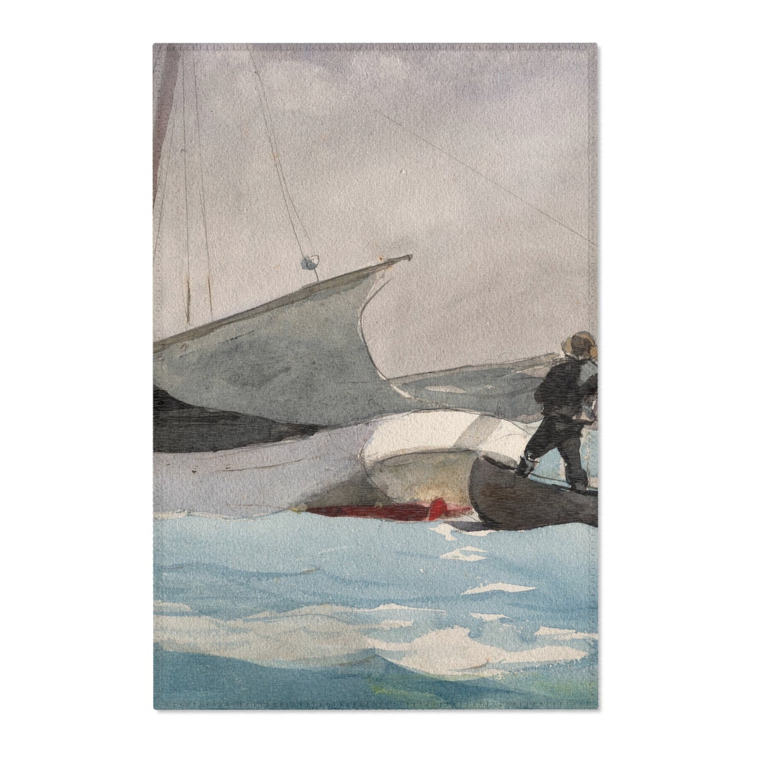 Stowing Sail - Winslow Homer Area Rug