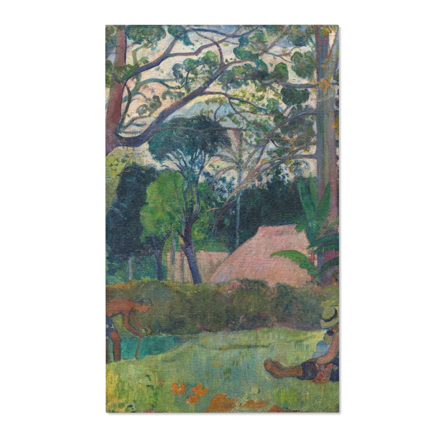 The Big Tree - Paul Gauguin Area Rug