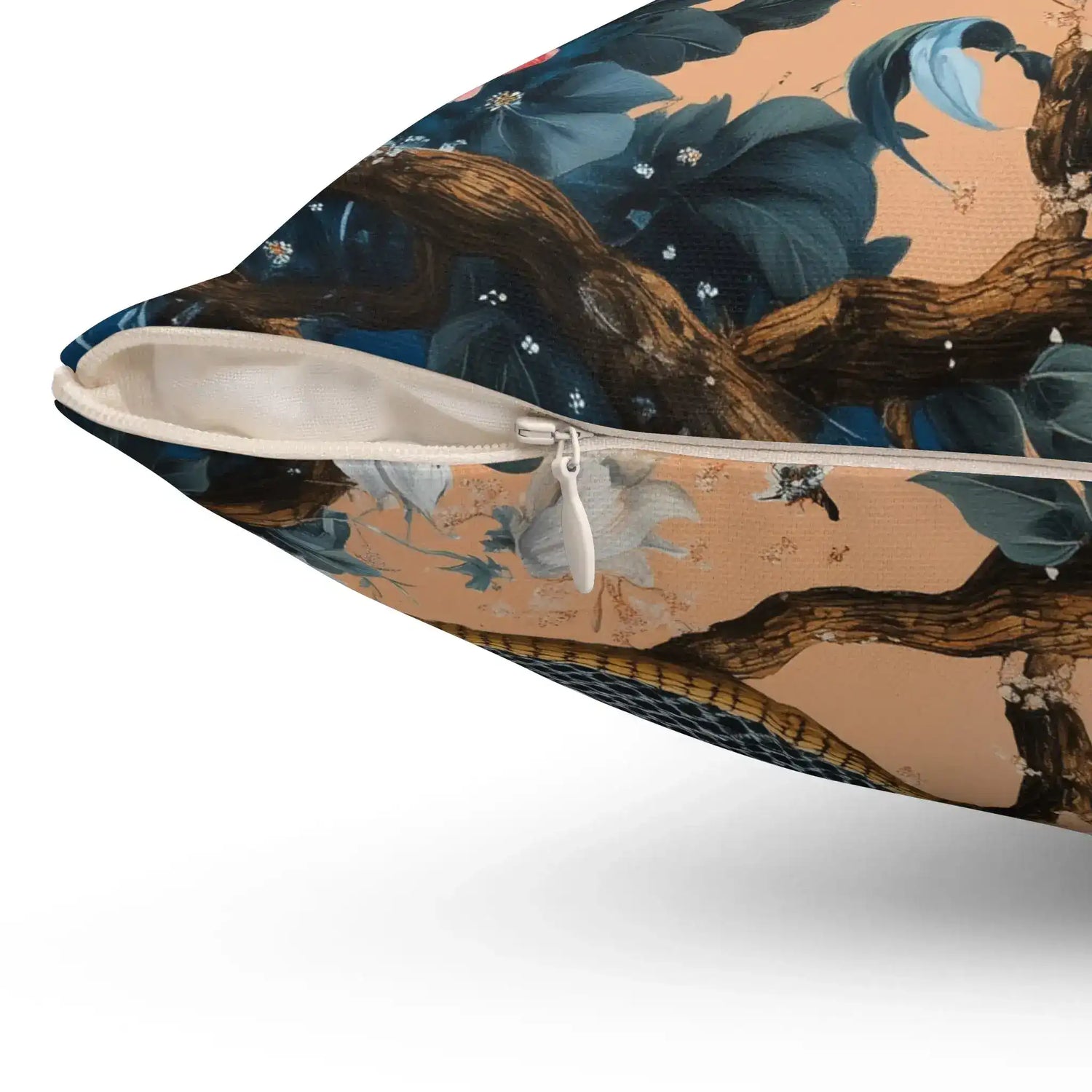 Botanical Serpent Throw Pillow