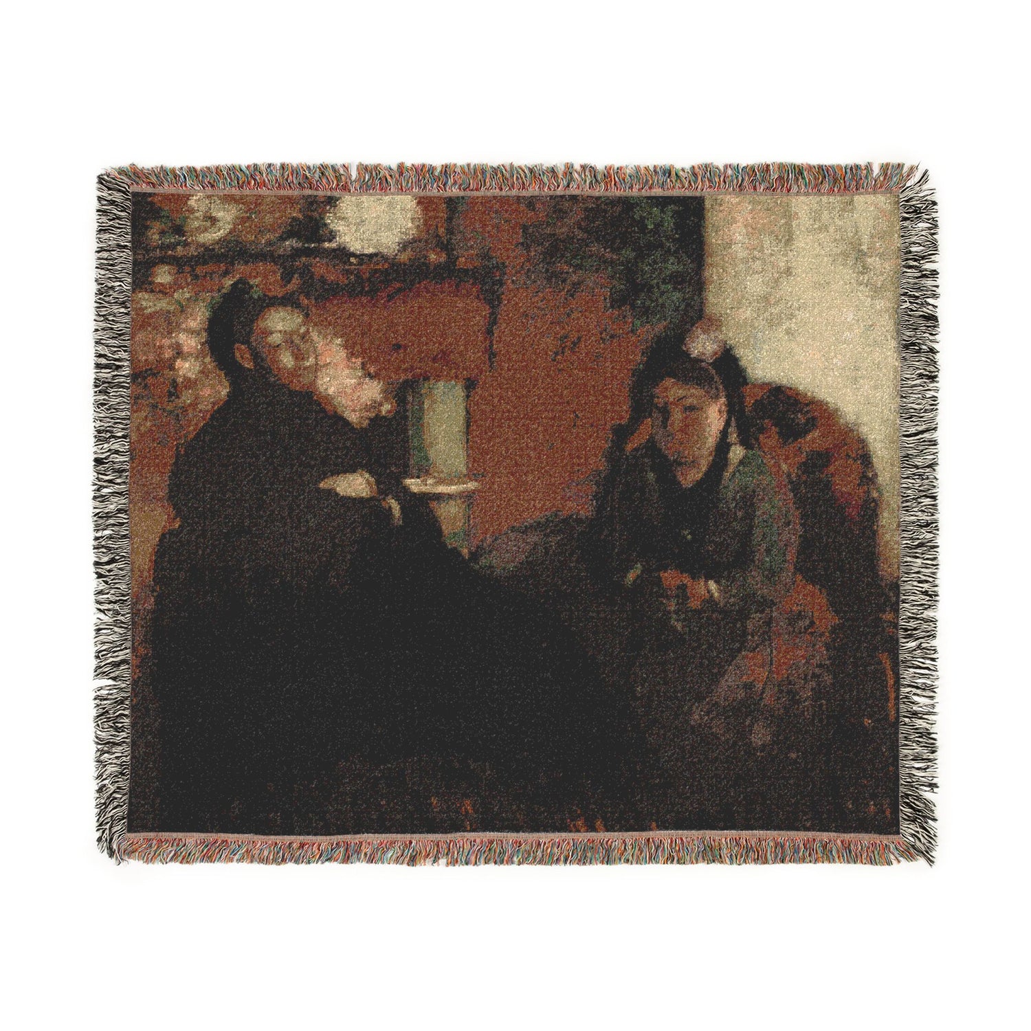 Portrait of Mme Lisle and Mme Loubens - Hilaire Germain Edgar Degas Tapestry Blanket