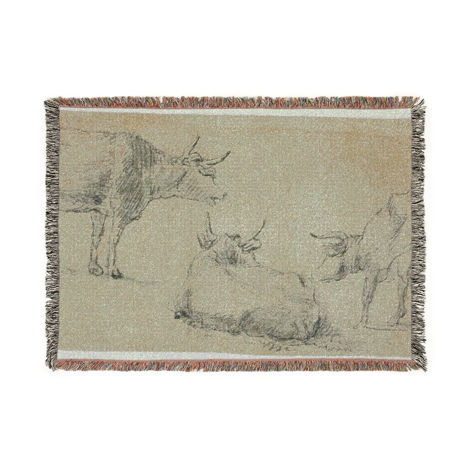 Three Sketches of Cows - Aelbert Cuyp Tapestry Blanket