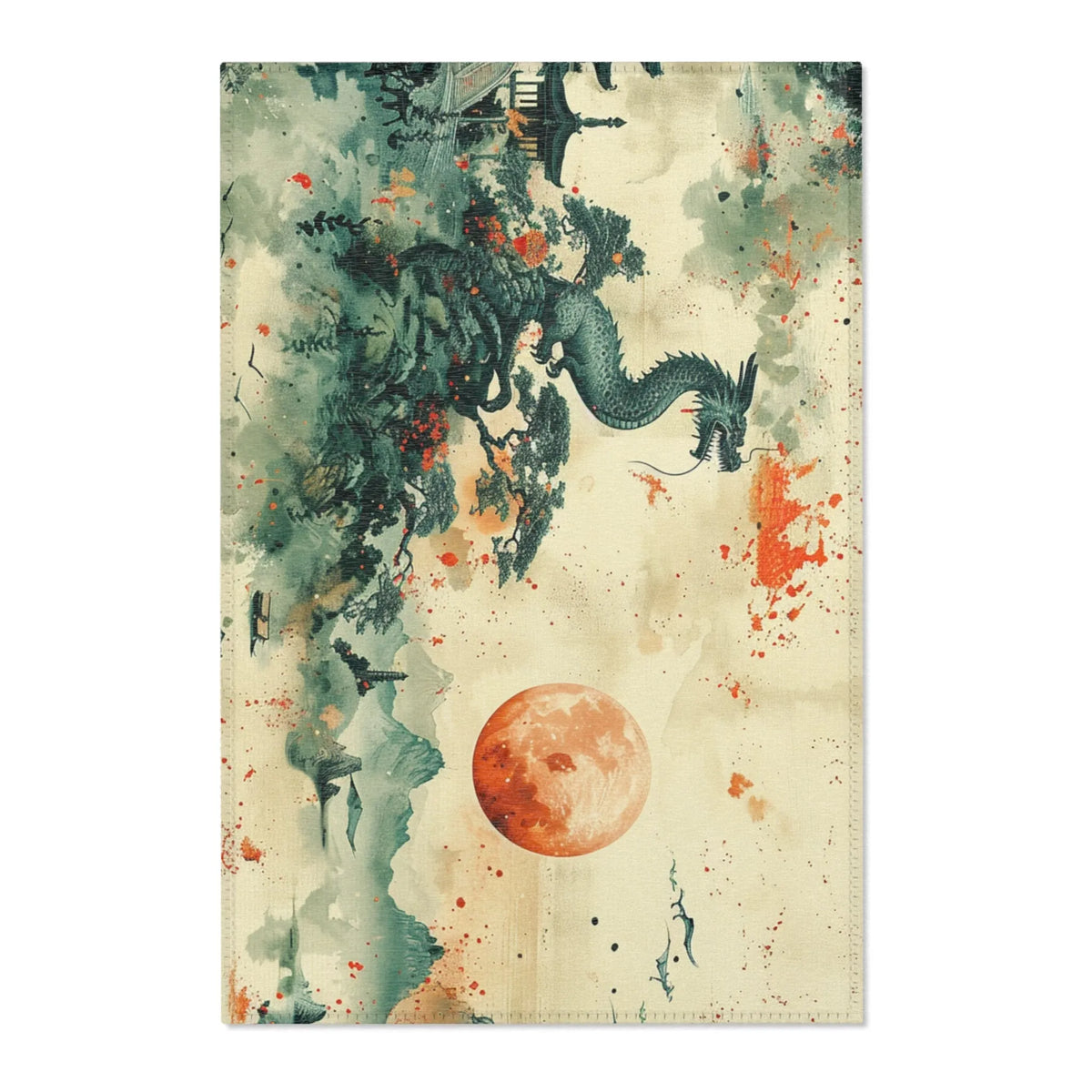 Moonlit Dragonscape Accent Rug 24" × 36"