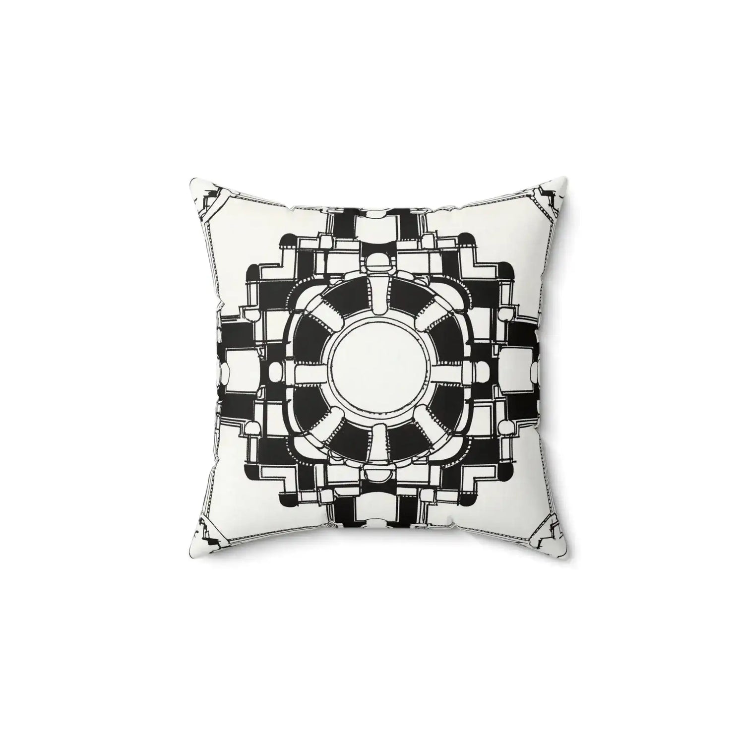 Cathedral Core Blueprint Throw Pillow