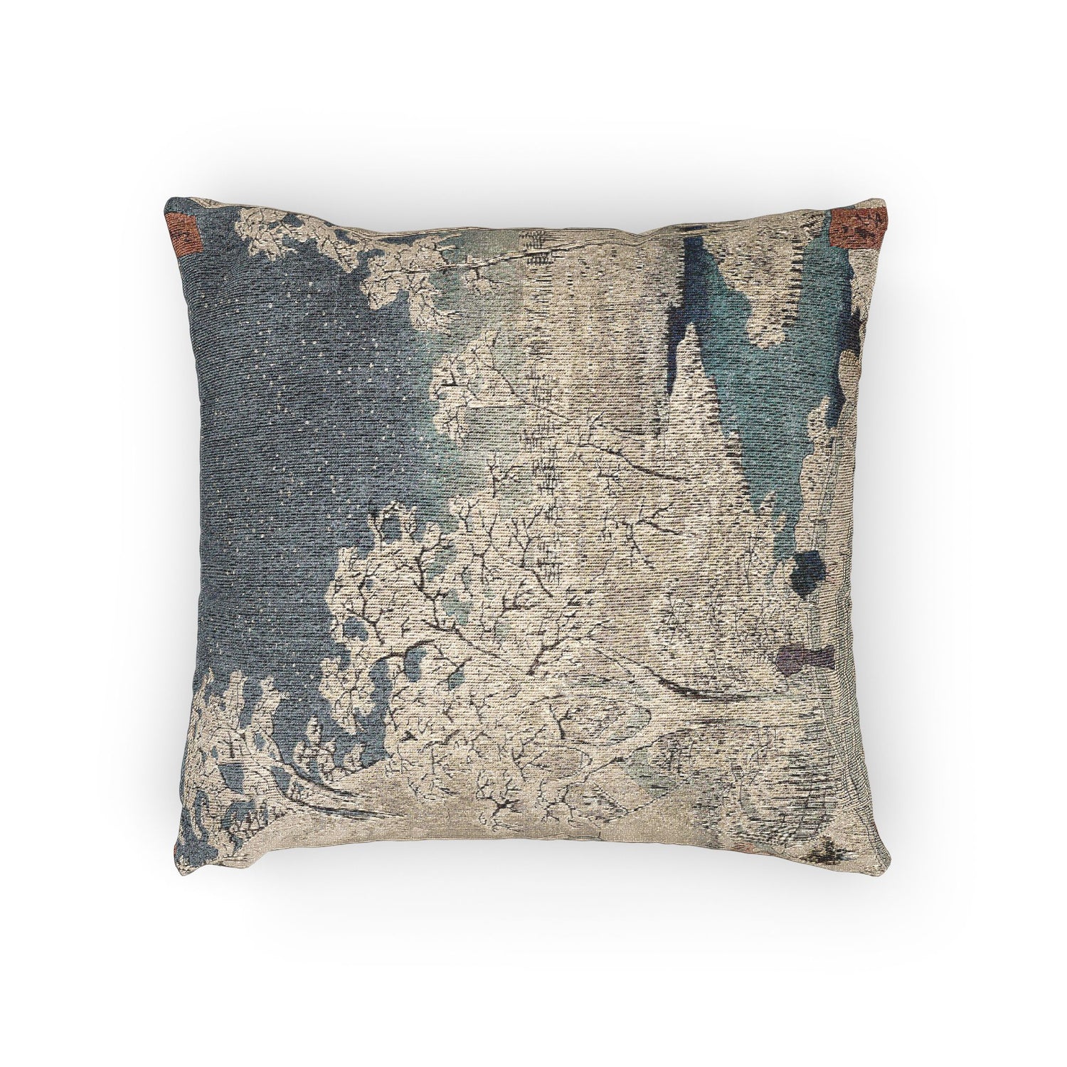 Meguro Drum Bridge Sunset Hill Snow - Utagawa Hiroshige Pillow