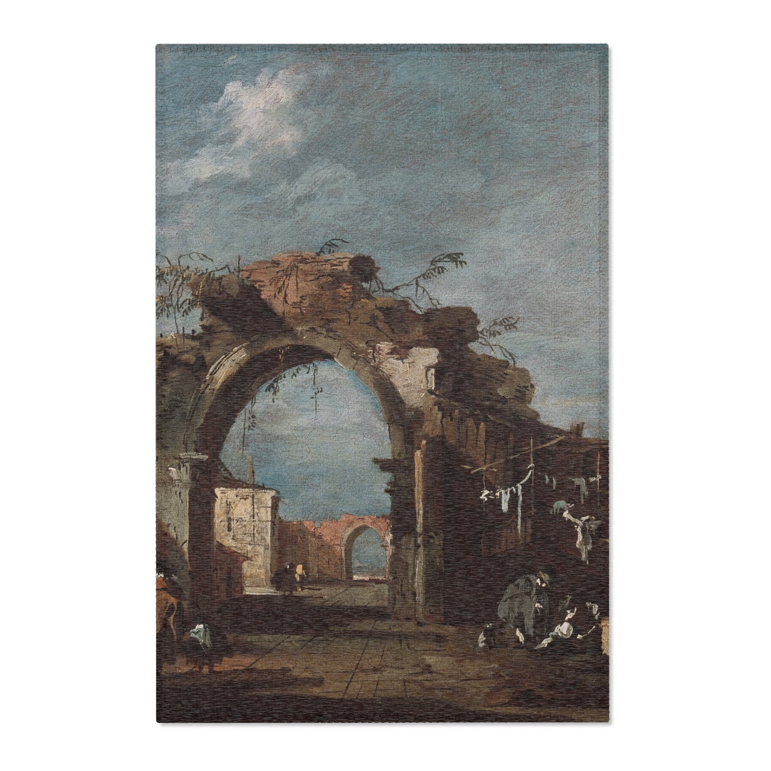 Ruined Archway - Francesco Guardi Area Rug