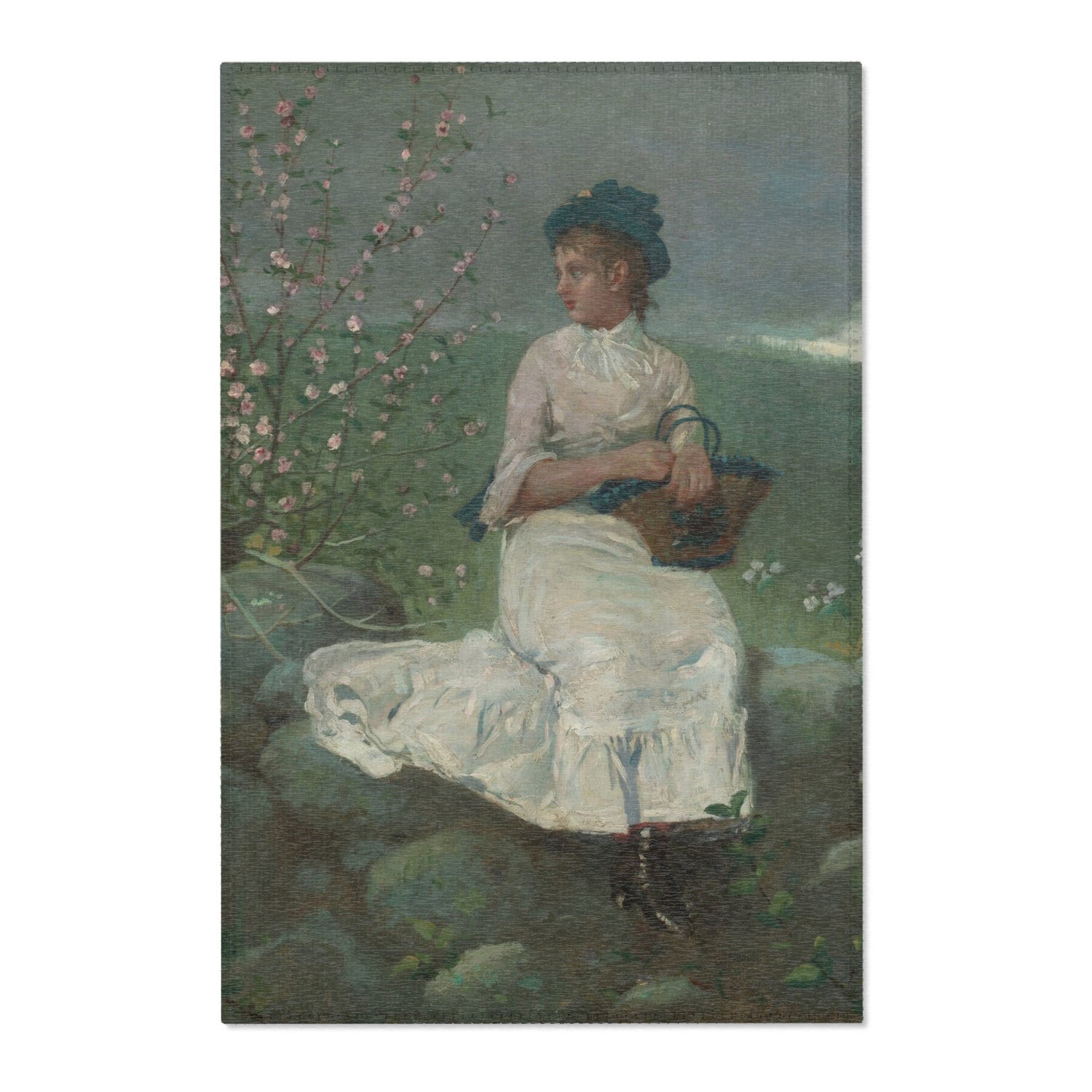 Peach Blossoms - Winslow Homer Area Rug